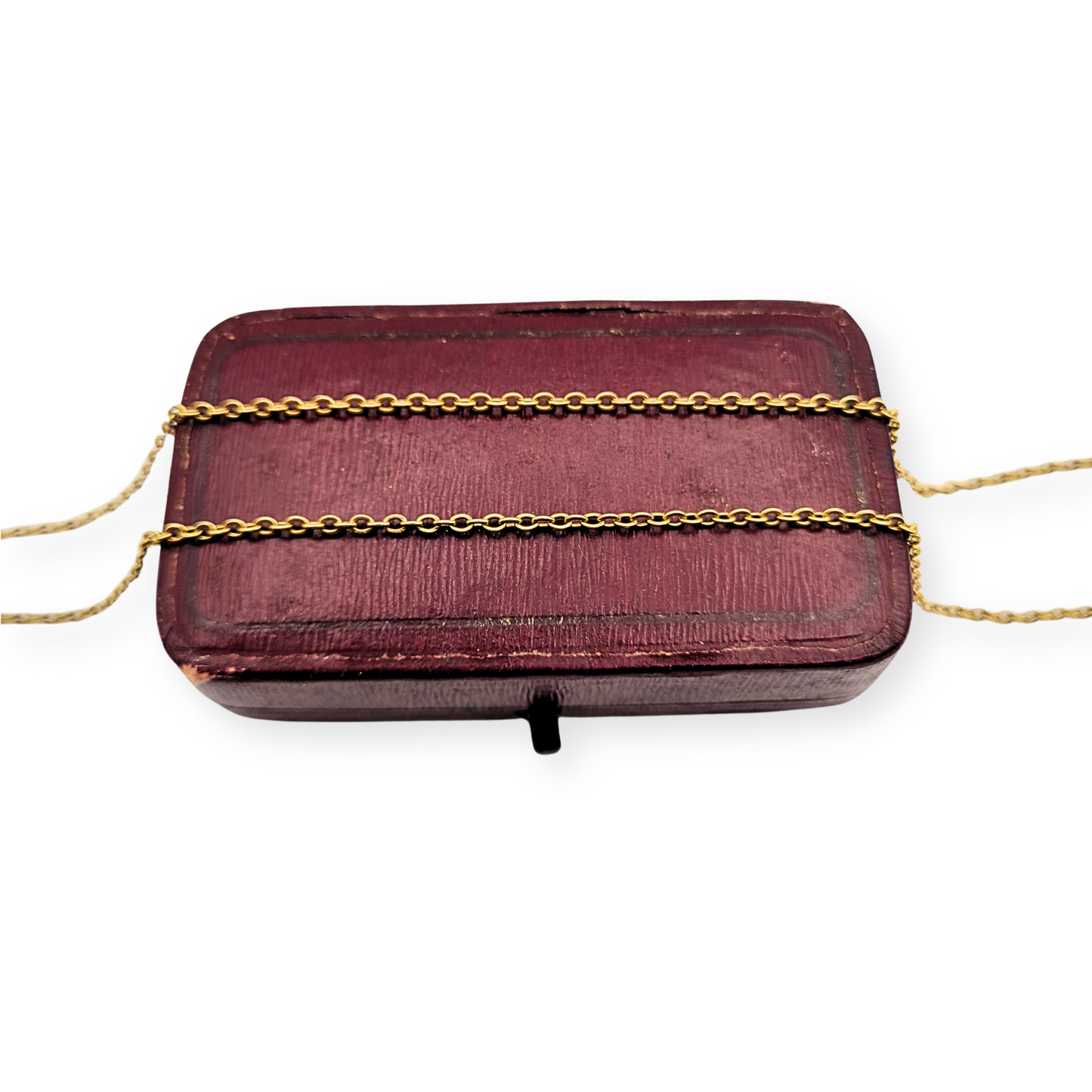 9ct Gold Rolo Belcher Chain 19" Long, Spring Ring Clasp