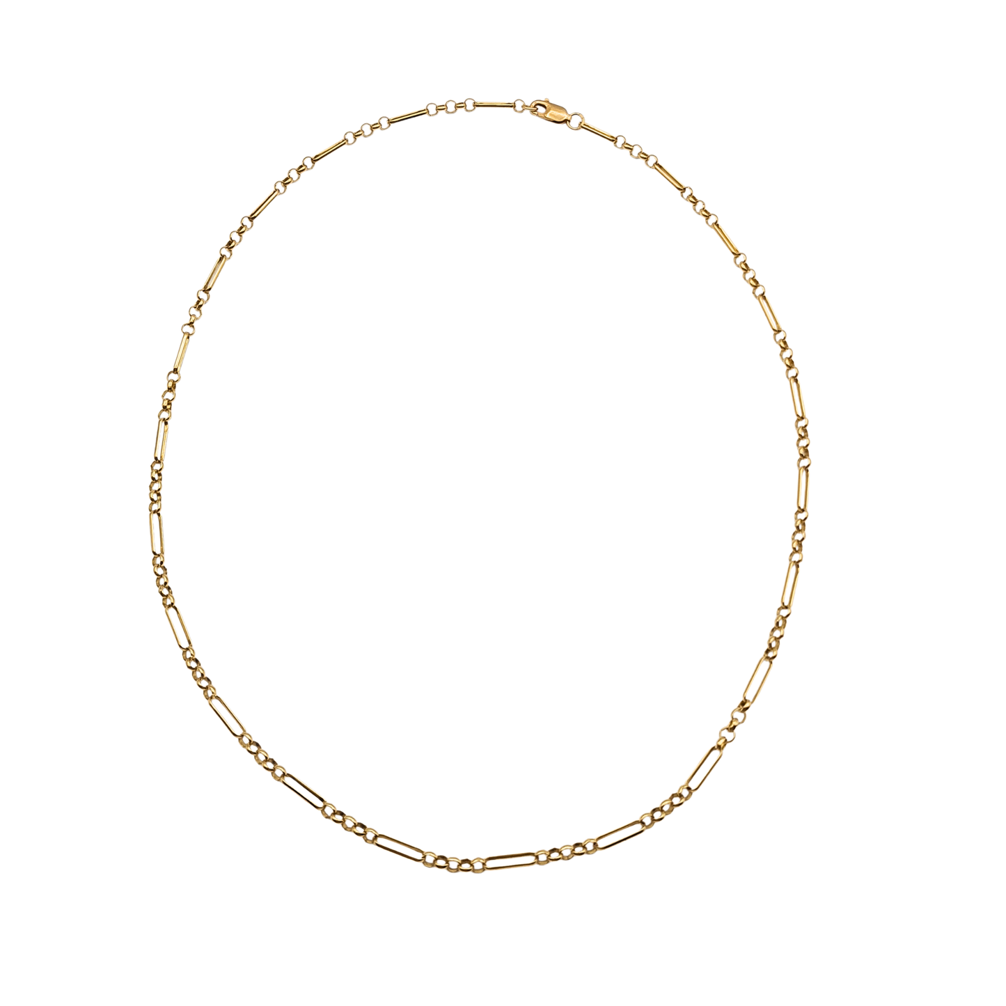 18.5" Gold Paperclip Belcher Chain Necklace 47cm Hallmarked
