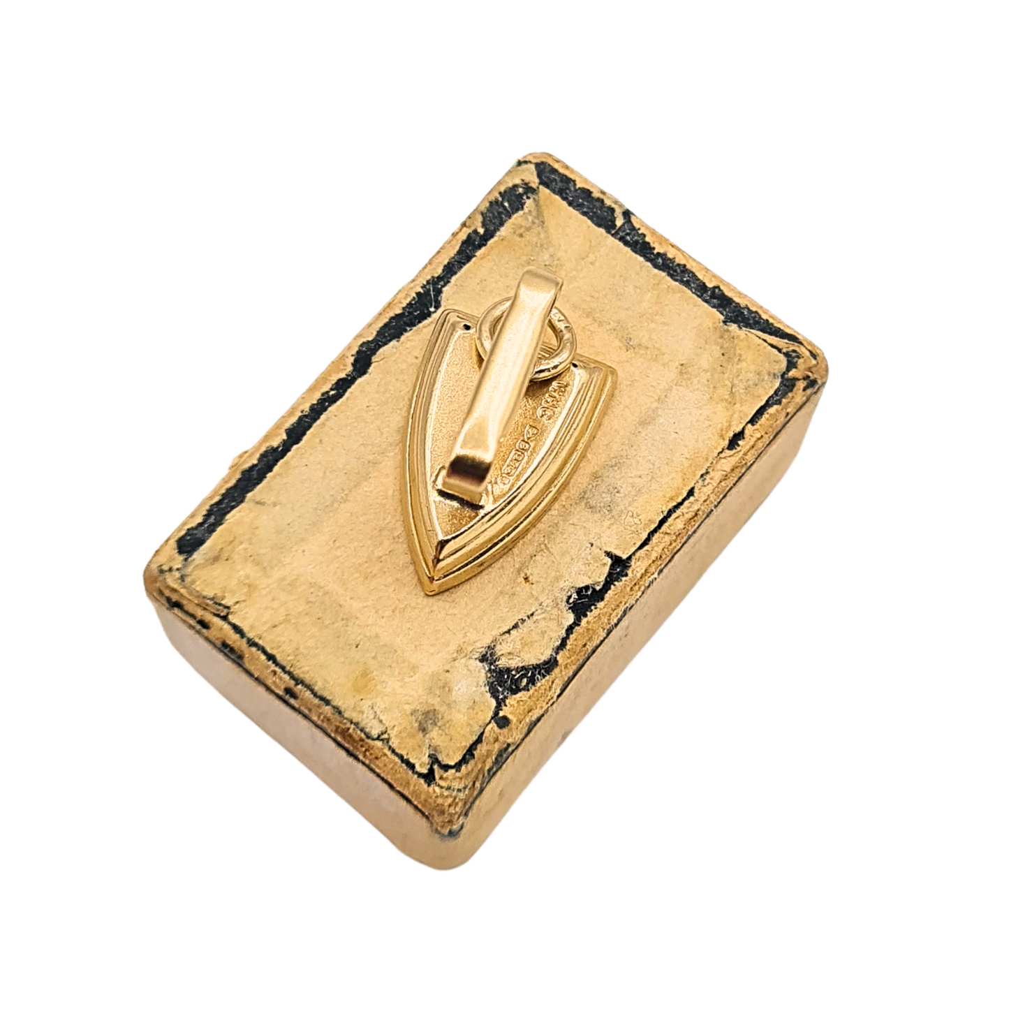9ct Gold Flat Iron Charm Chester 1959 Hallmark Small Hollow Pendant