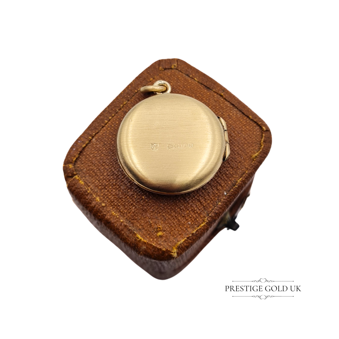 Vintage 1950s 9ct Gold Photo Locket, Engraved Floral Design