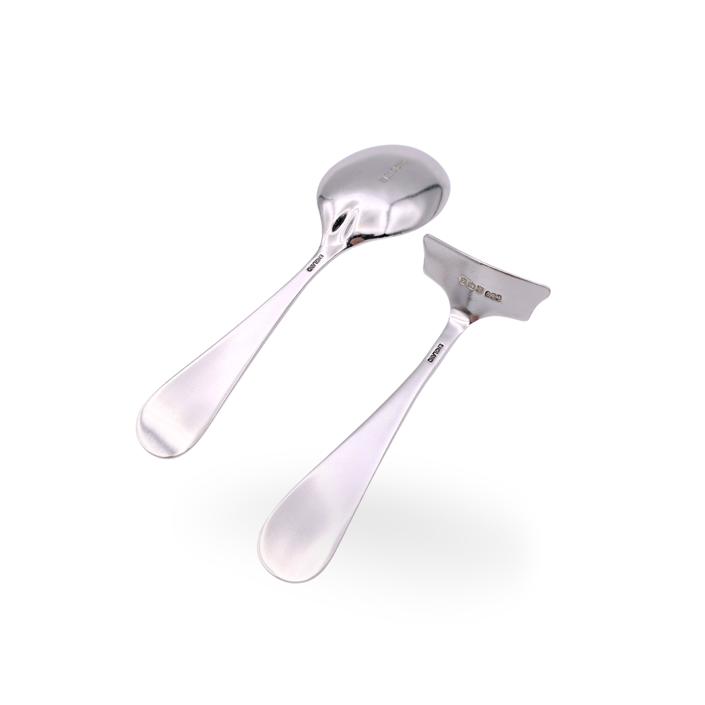 Sterling Silver Childs Spoon & Pusher, HCD, Birmingham, Boxed Christening Set