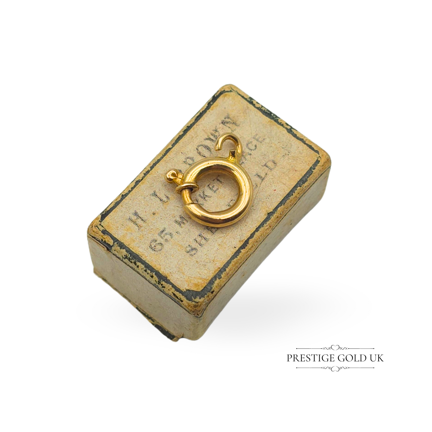 Large 18ct Gold Large Spring Ring Clasp Or Bolt Ring