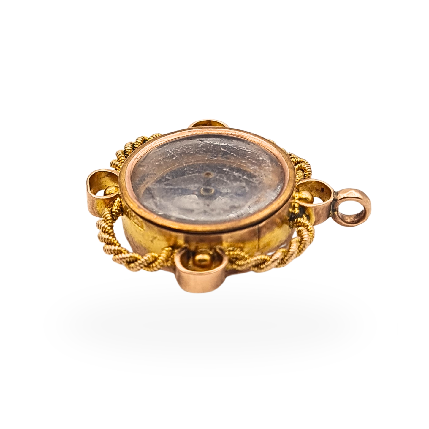 Antique 9ct Rose Gold Compass Pendant Chester 1896 Hallmarked