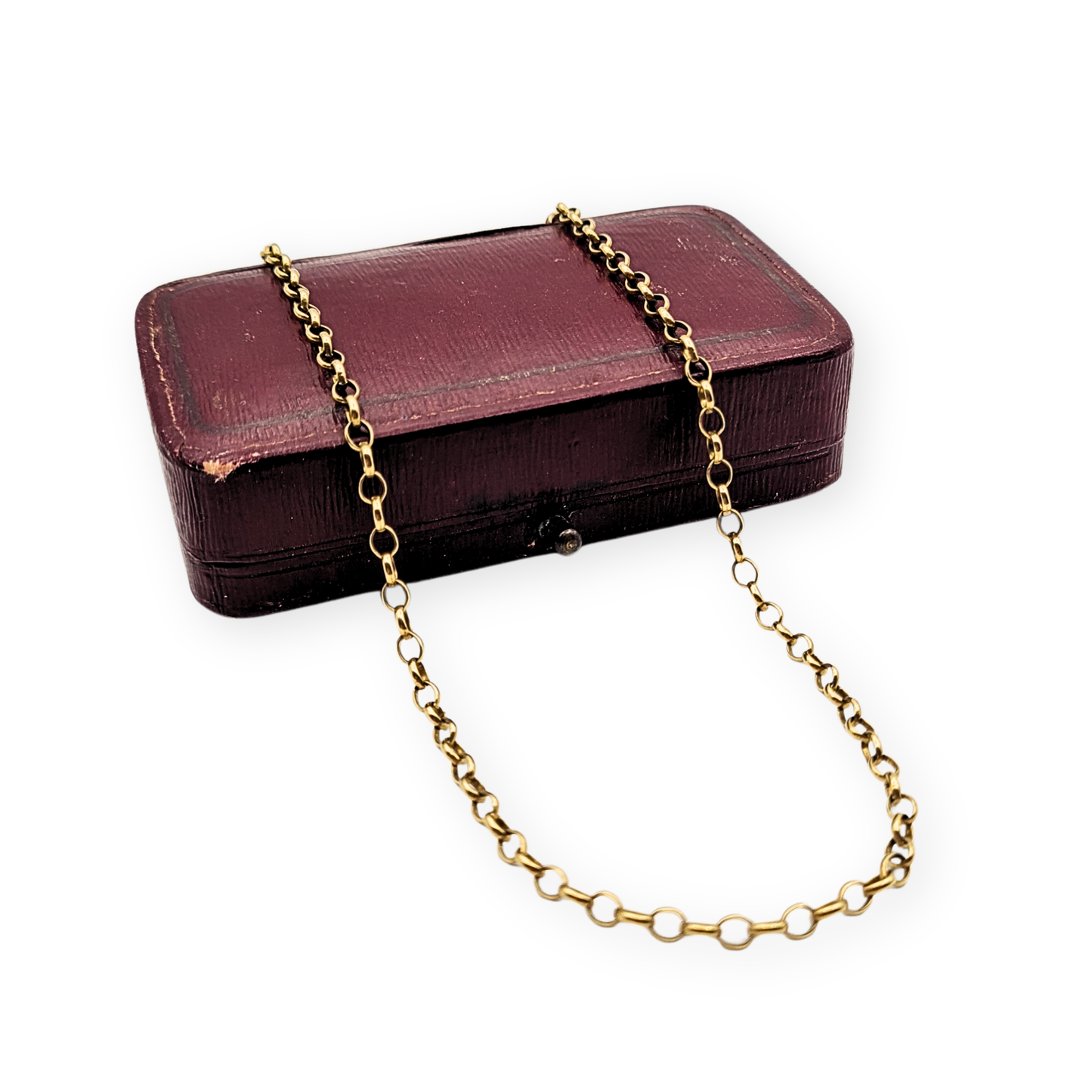 9ct Gold Belcher Chain, 25in, 6.16g Solid Gold Necklace