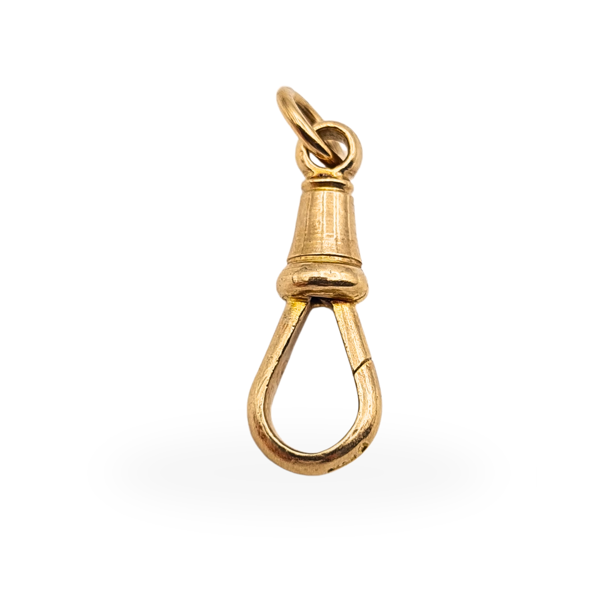 Small 9ct Solid Gold Albert Chain Dog Clip Clasp, Clip
