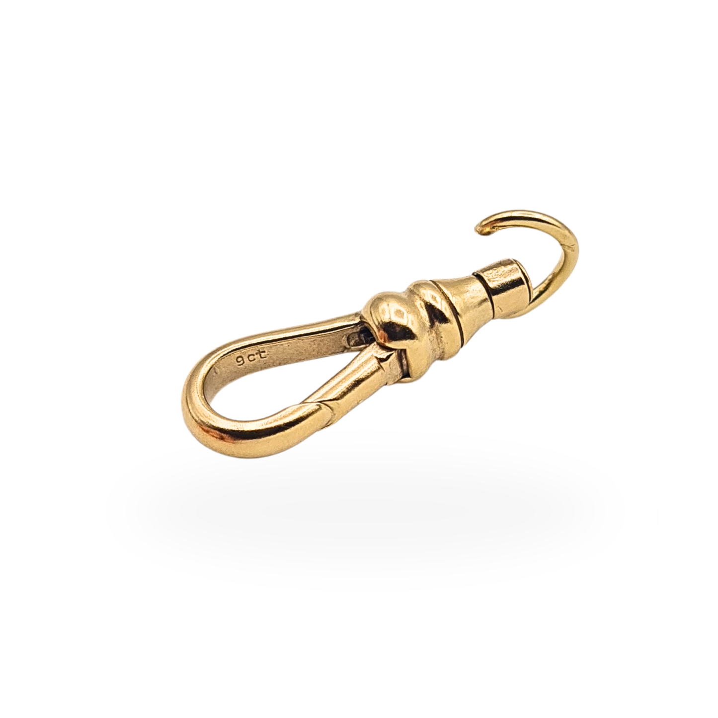 9ct Gold Vintage Albert Chain Dog Clip Clasp 22mm Yellow Gold Swivel Clip