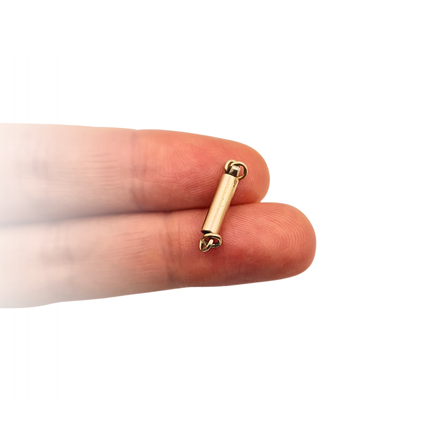 Tiny 9ct Gold Small Barrel Clasp Yellow Gold Connector Finding 16mm