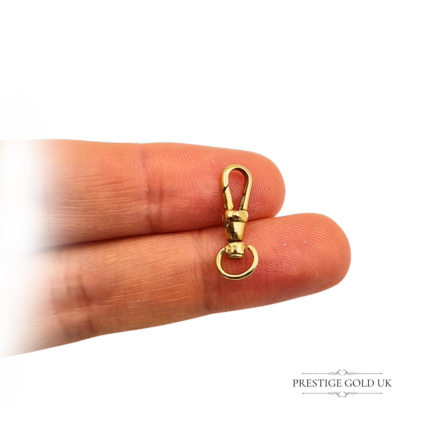 Small 9ct Gold Swivel Dog Clip Clasp, Tiny Secure Fastener Jewellery Clasp