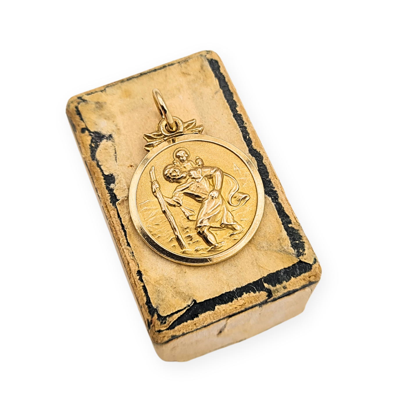 Small 9ct Gold St Christopher Pendant, Birmingham 1965 Hallmark