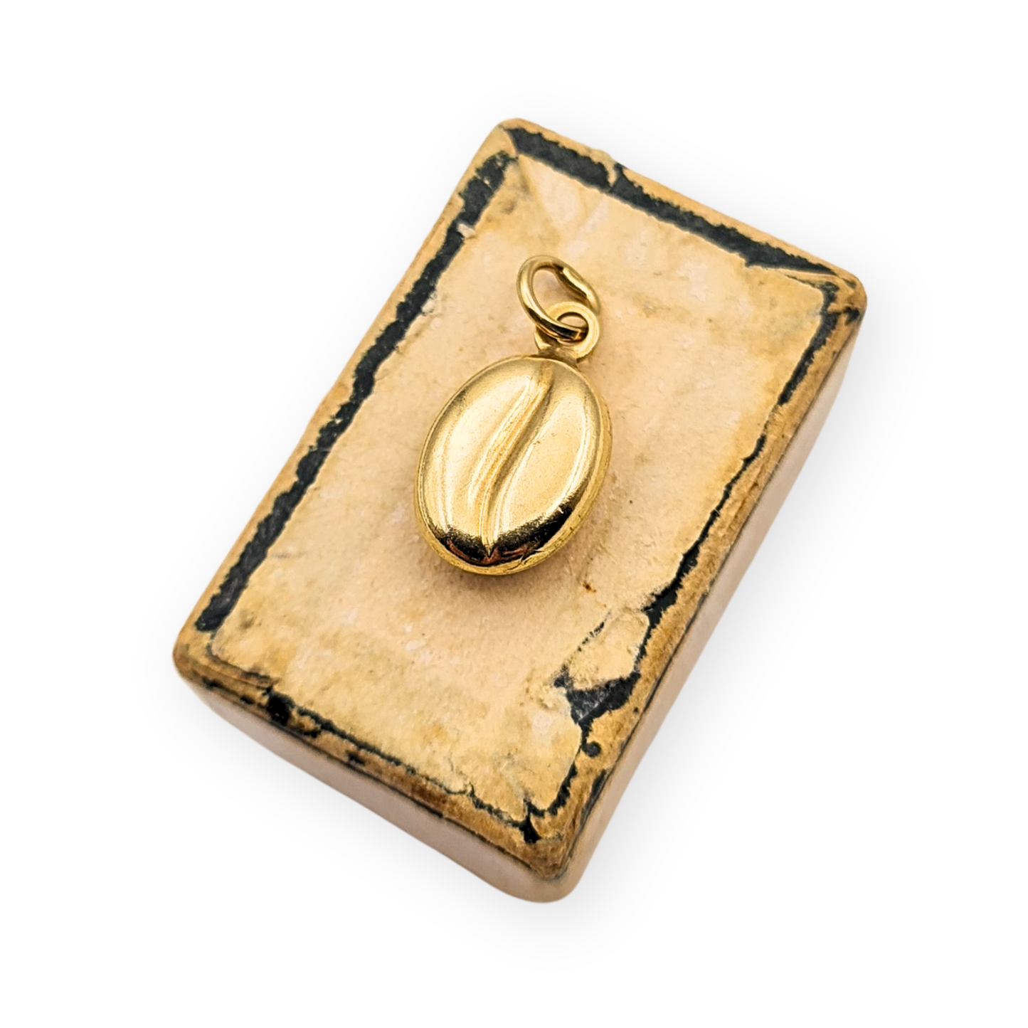 9ct Gold Coffee Bean Charm, Coffee Lover Gift