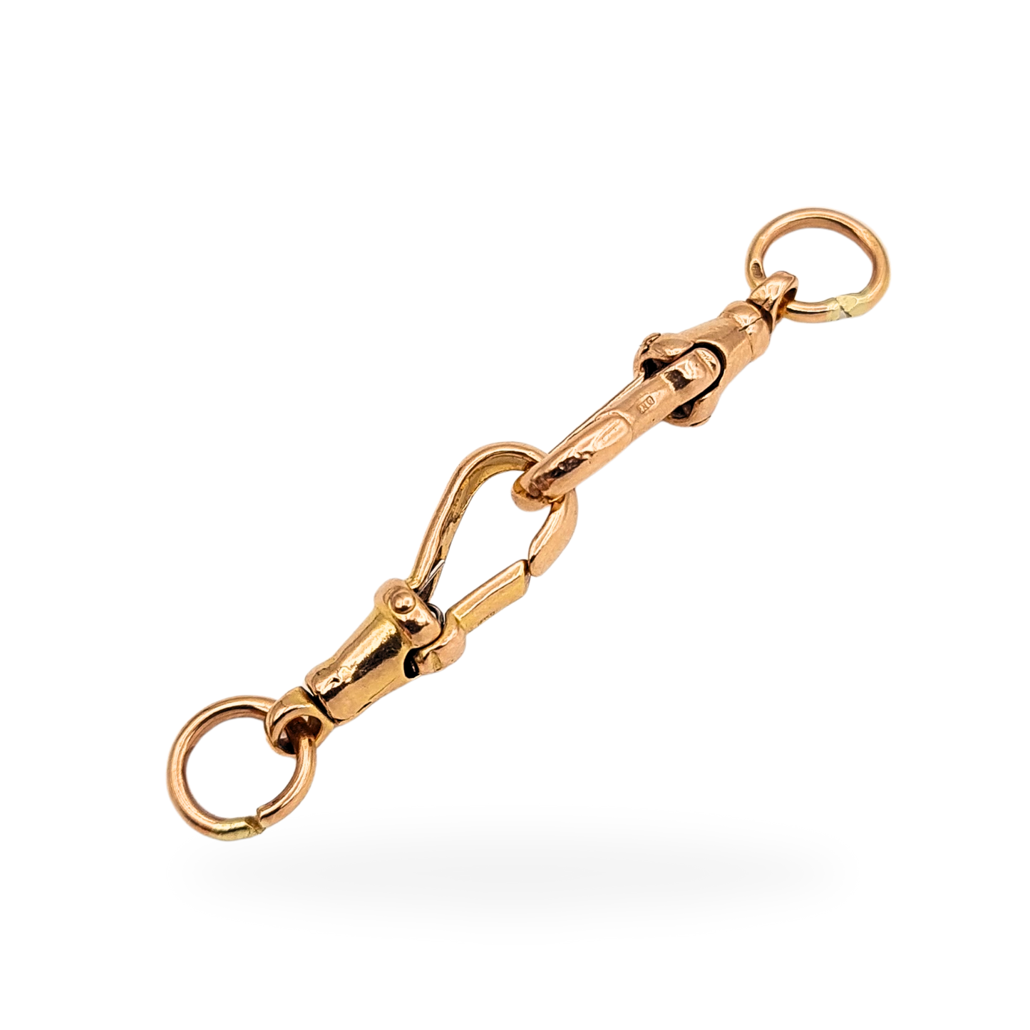 Matching Pair of 9ct Rose Gold Dog Clips British Hallmarked