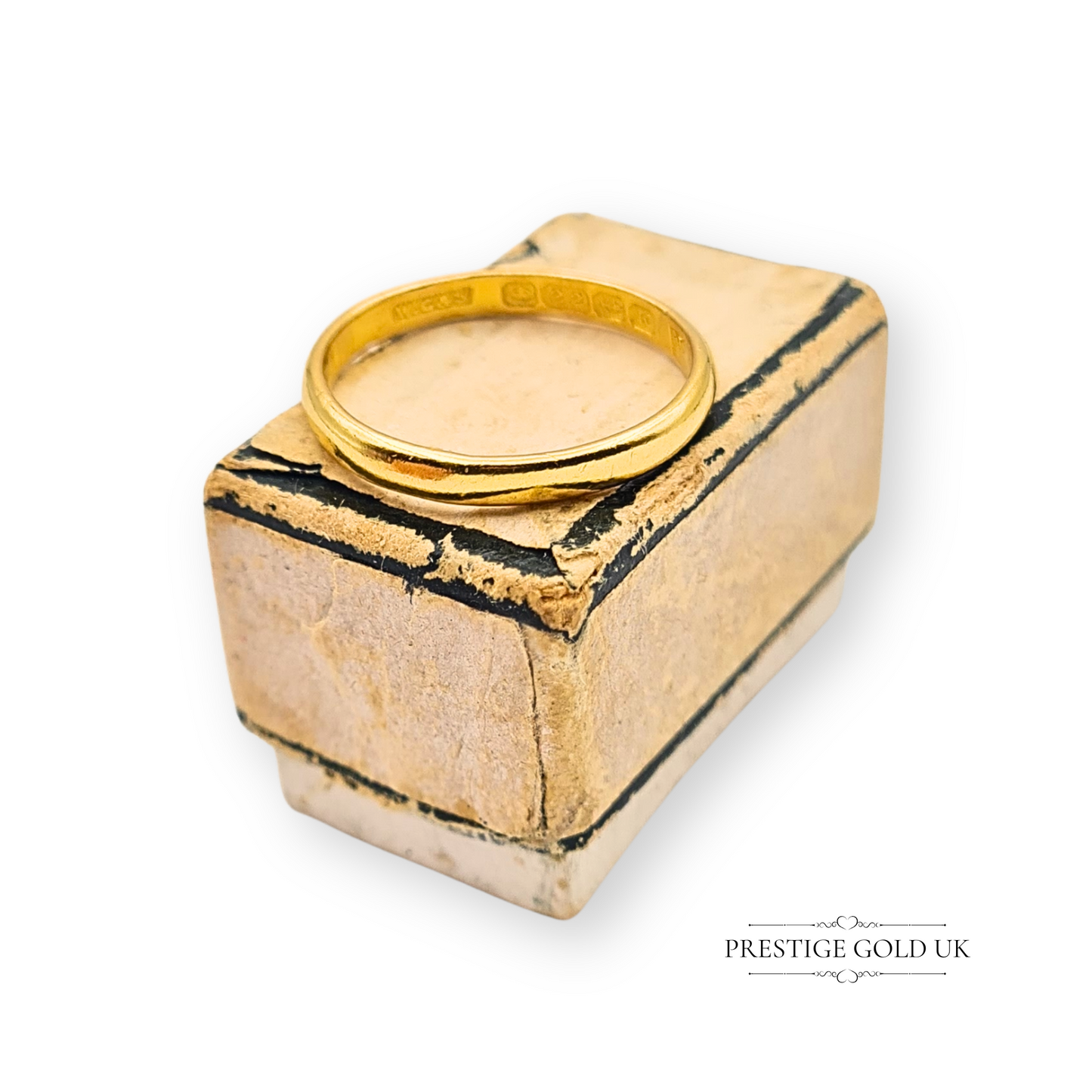 22ct Gold Wedding Band, Birmingham 1934, UK J  US 5 1/4