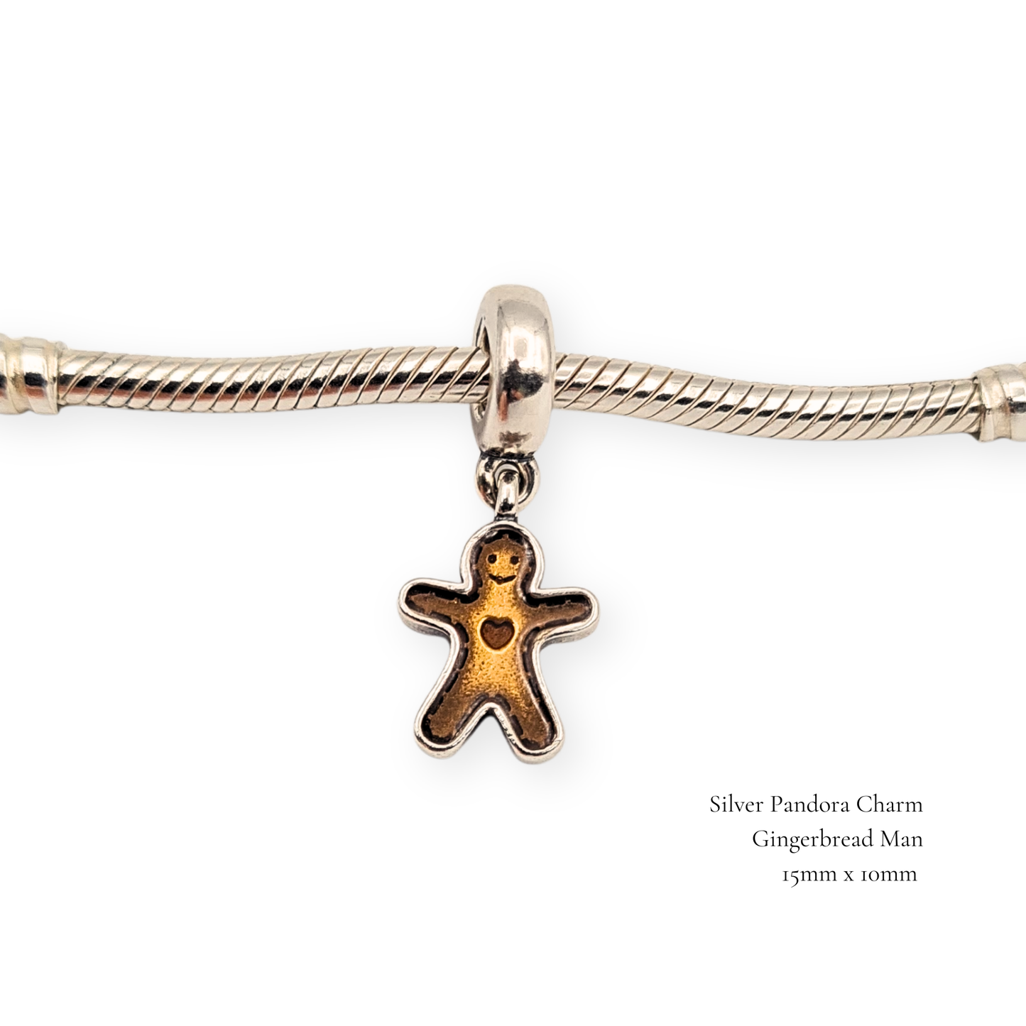 Pandora Silver Gingerbread Man Charm S925 ALE