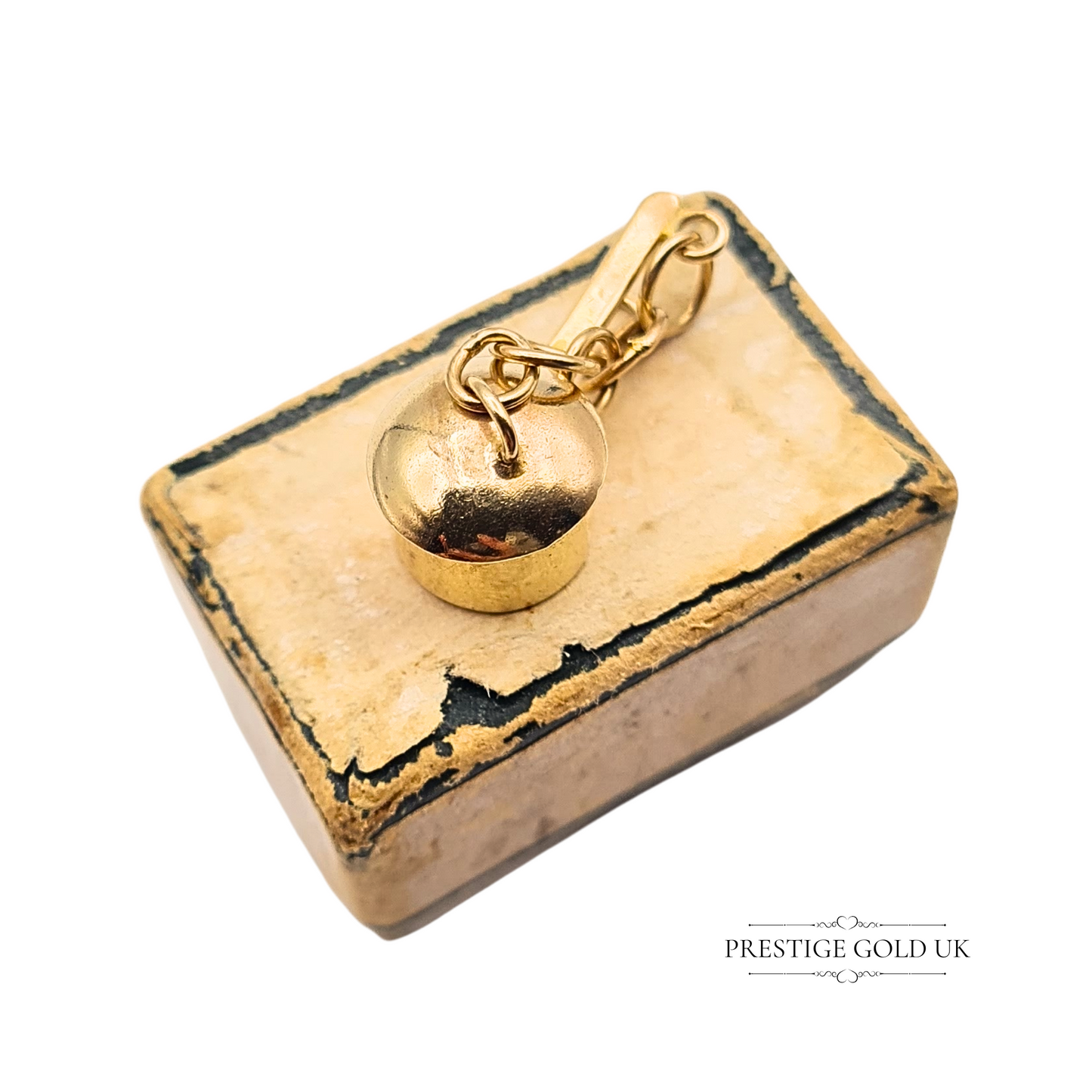 Tiny 9ct Gold Kitchen Pan Charm, Tiny Pot with Removable Lid