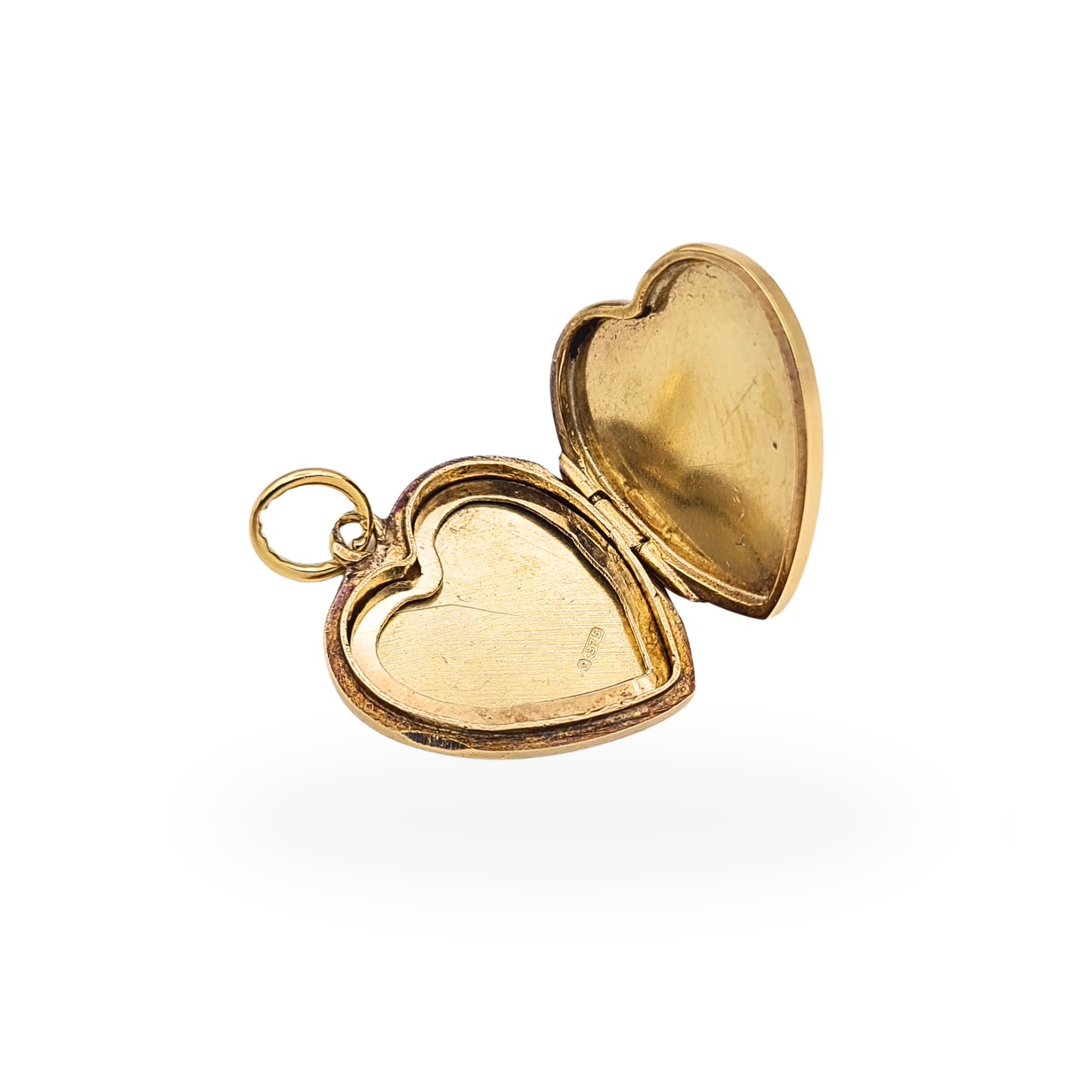 Vintage 9ct Gold Heart Photo Locket Cross Pendant Hallmarked 1987