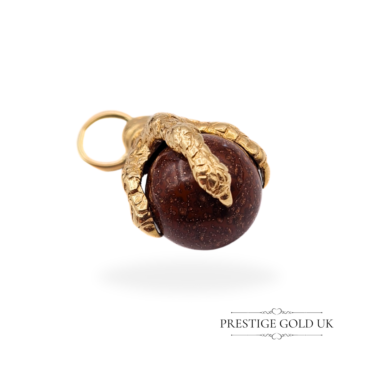 Artistic angle of the dragon claw charm, emphasising its bold and unique design.
