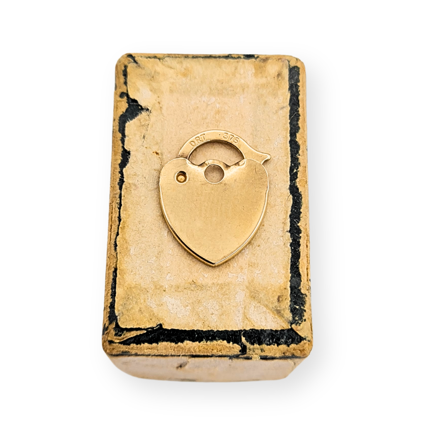 9ct Gold Tiny Heart Padlock, Opening Gold Clasp