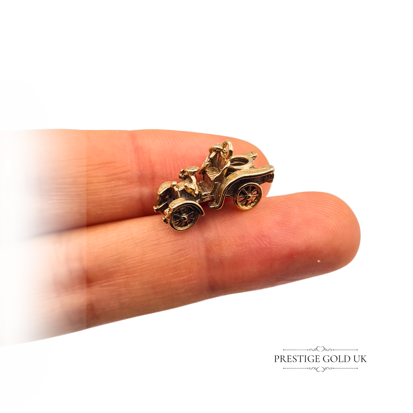 9ct Gold Vintage Car Charm 1965 Birmingham Hallmarked