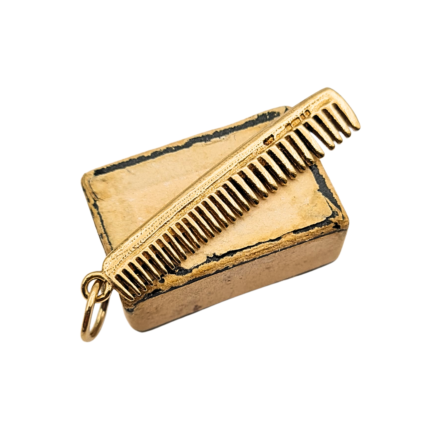 Large 9ct Gold Comb Pendant 4.1g London 1977 Hallmarked