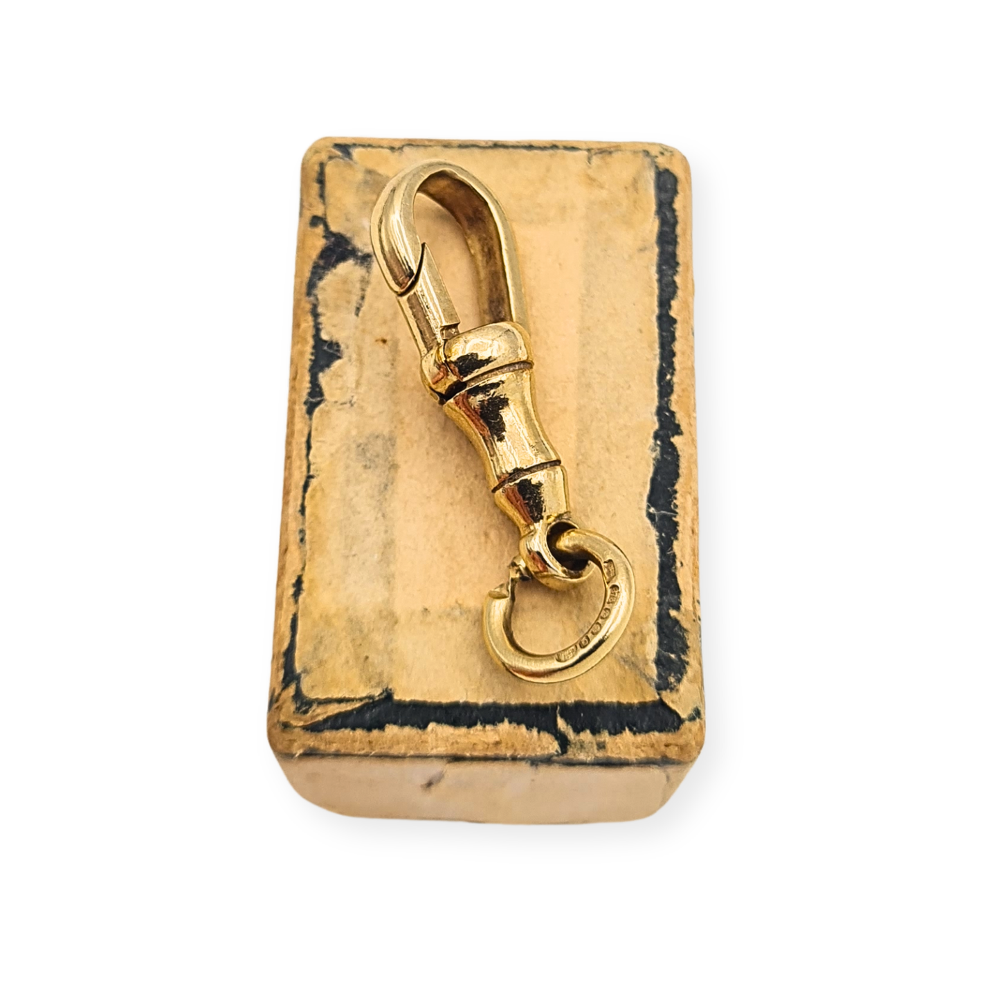 9ct Yellow Gold Albert Chain Dog Clip 26mm Spring Clasp Fixed