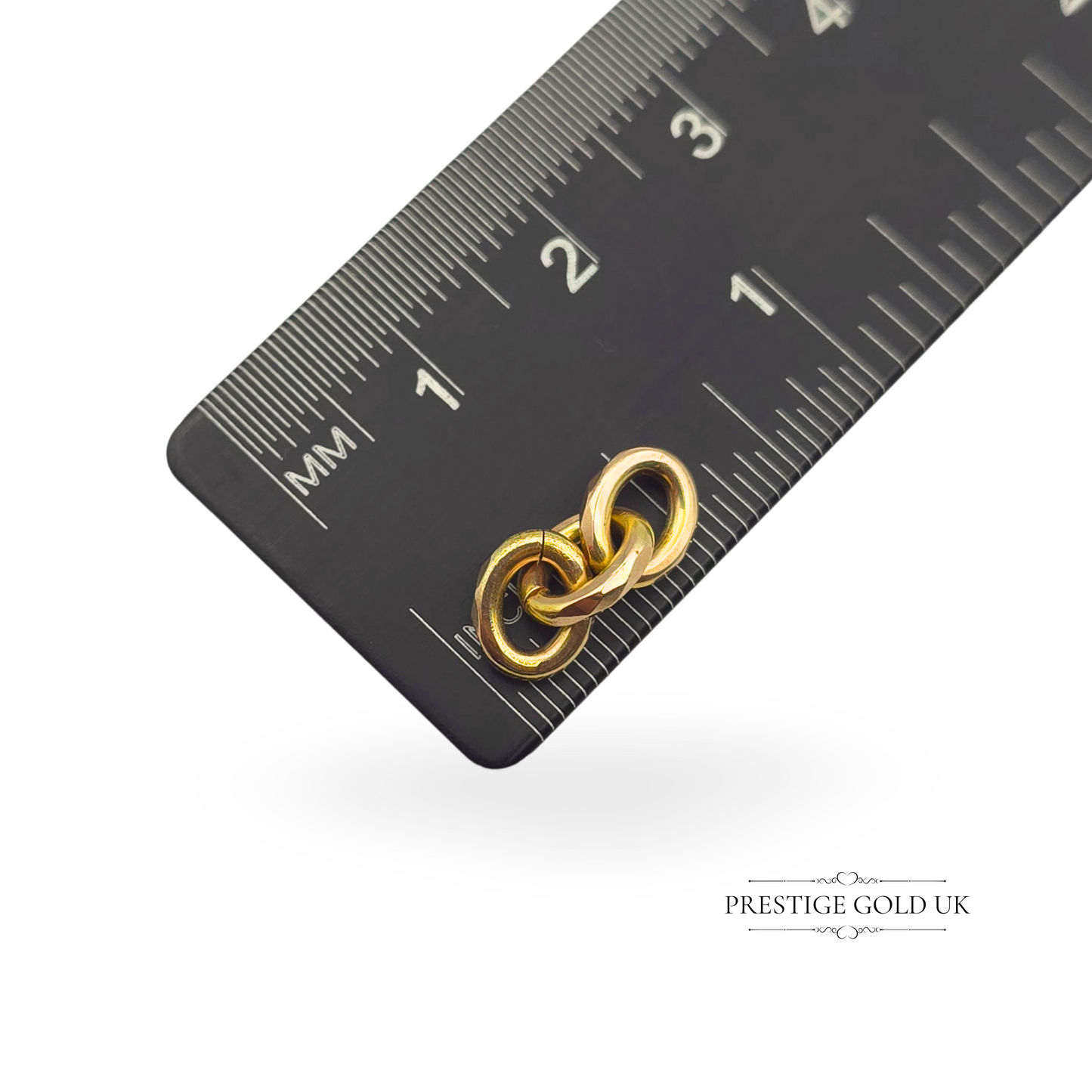 Antique 9ct Gold Faceted Jump Rings, Set of 3