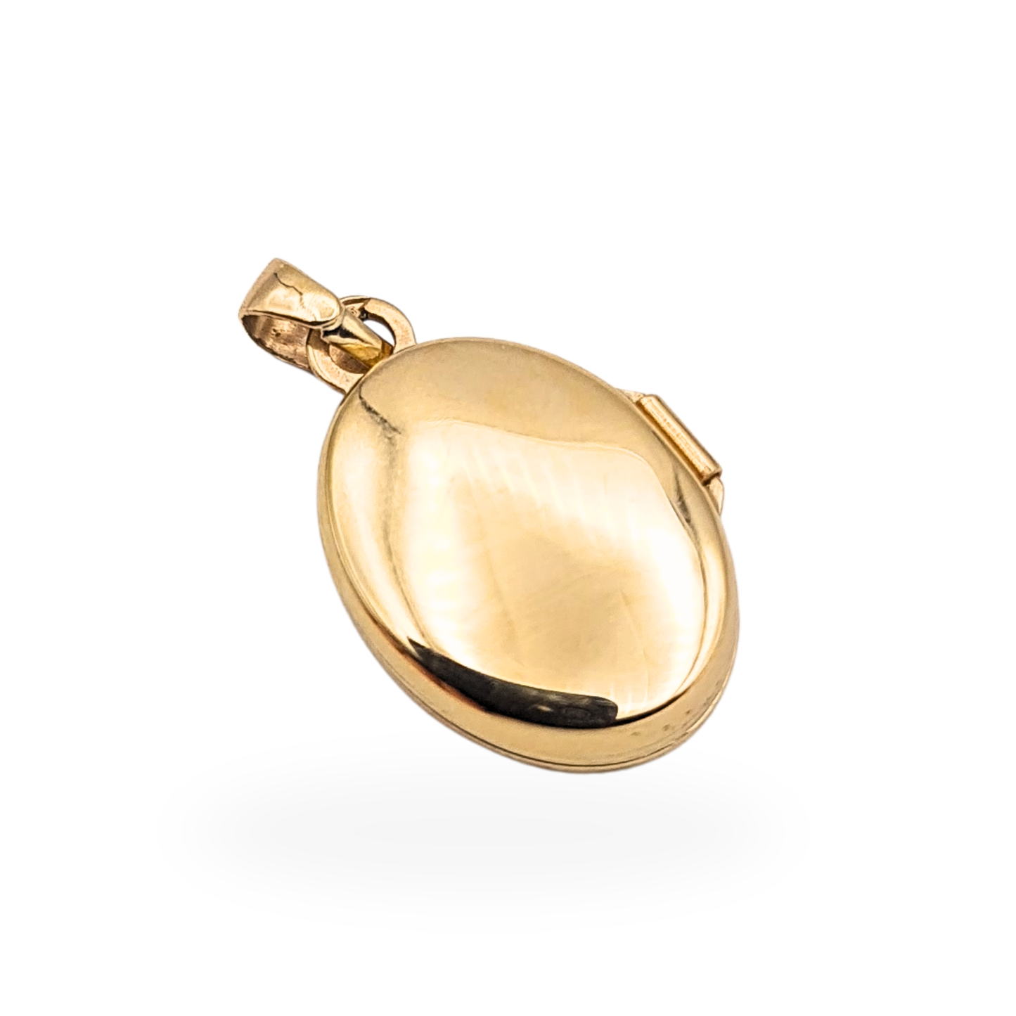 Tiny 9ct Gold Oval Photo Locket Tiny Engraved Pendant Opening Charm