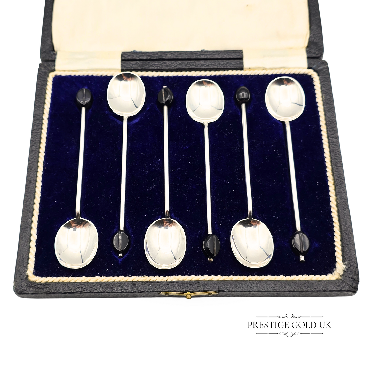 Sterling Silver Antique Coffee Spoon Set, Hallmarked Sheffield 1922, C Fletcher & Son Ltd