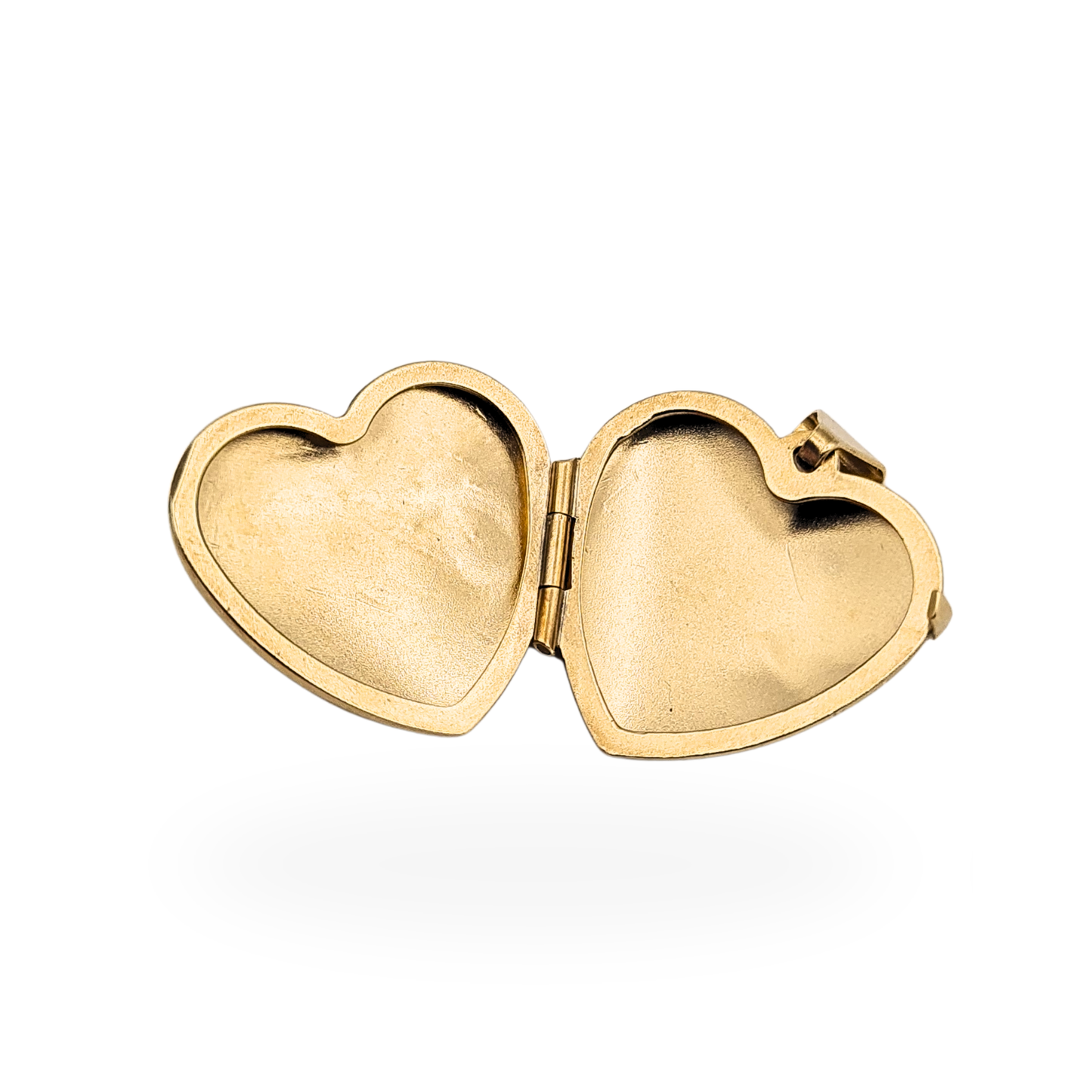 9ct Gold Small Heart Locket Pendant Engraved Floral Fully Hallmarked