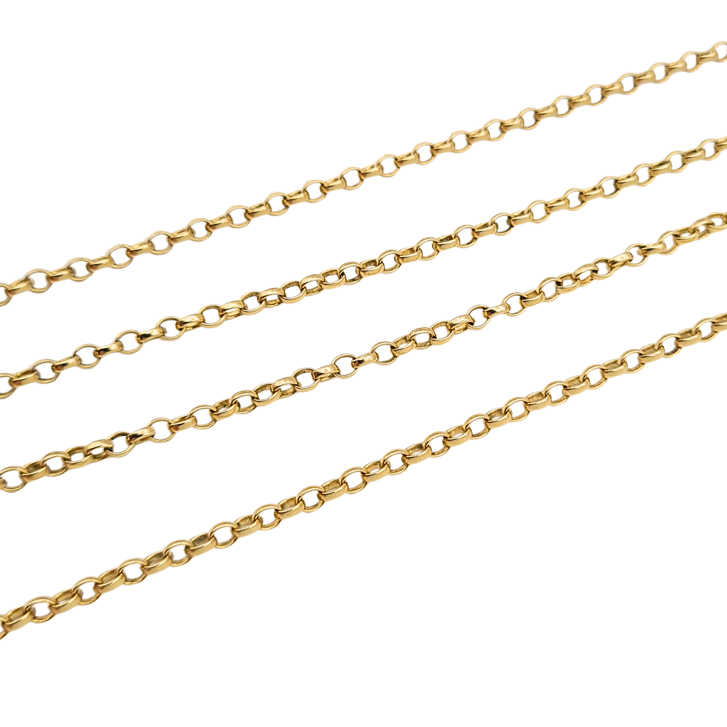 20" 9ct Gold Belcher Chain Necklace Birmingham 1978 Hallmarked