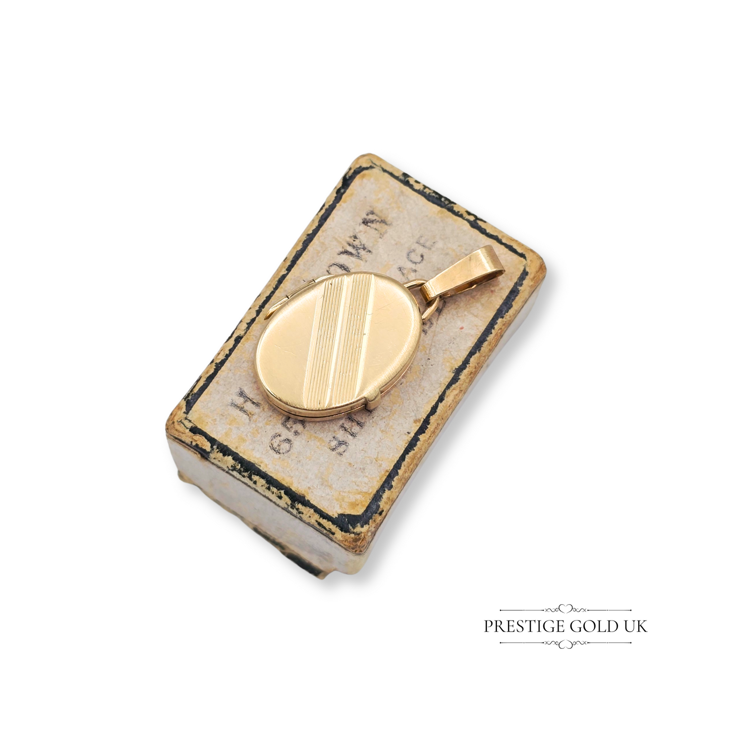Tiny 9ct Gold  Oval Locket, Lightweight  Opening Pendant, Dainty Gold Charm