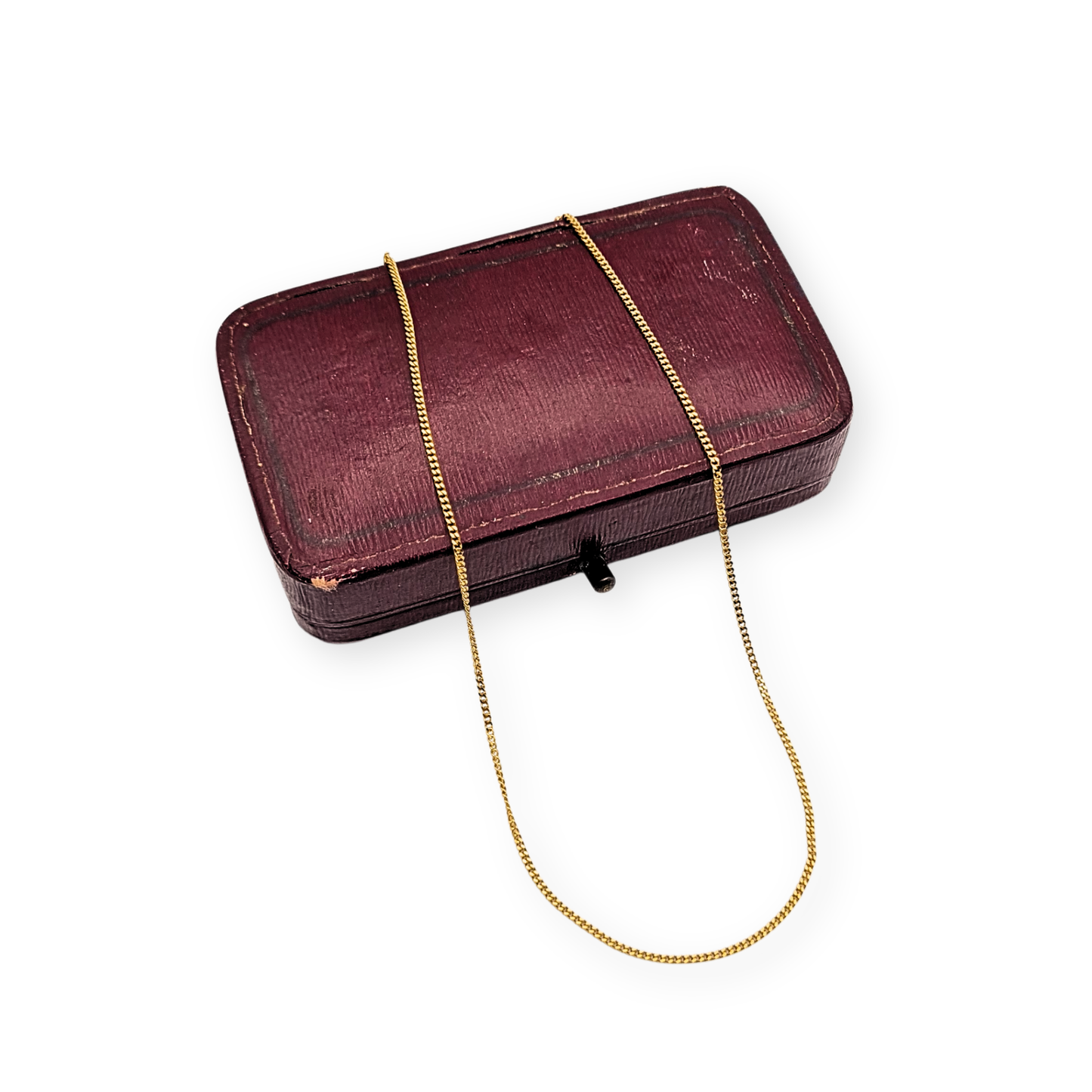 17 1/2"  9ct Gold Curb Chain Dainty 1mm Links