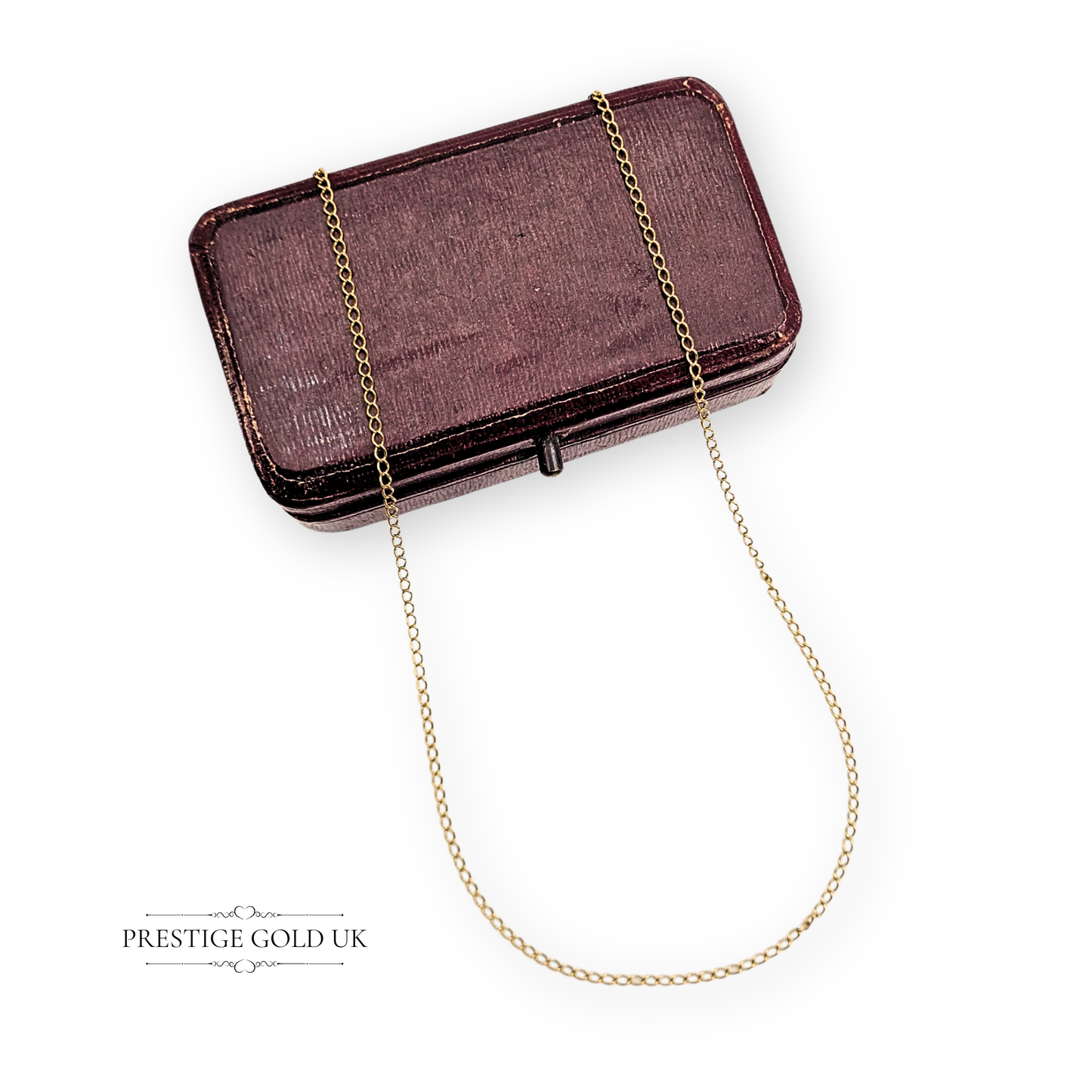 Clearance Item 22" Long Gold Curb Chain, Narrow  Lightweight Chain