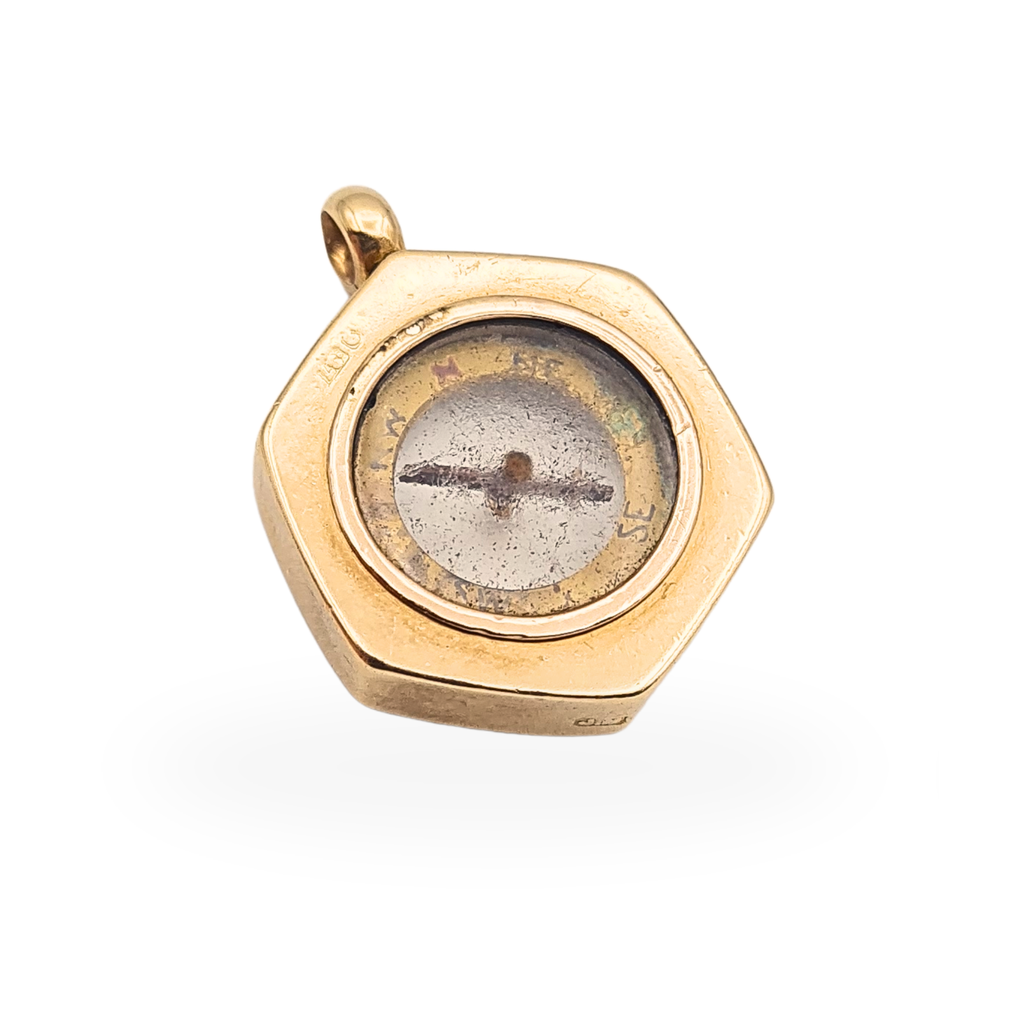 Antique 9ct Gold Compass Pendant Birmingham 1901 Hallmarked