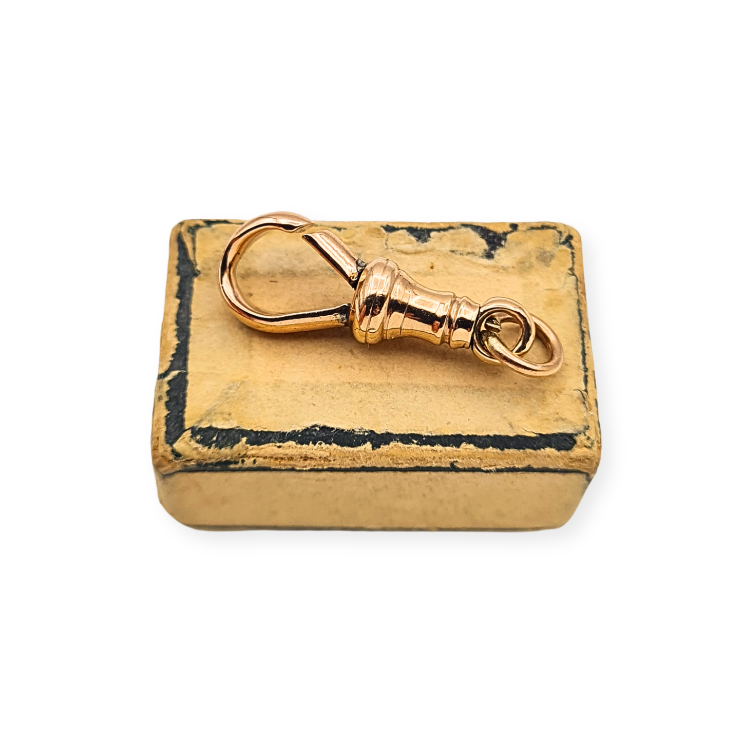 Antique 9ct Rose Gold Albert Chain Dog Clip Watch Chain Clasp 25mm