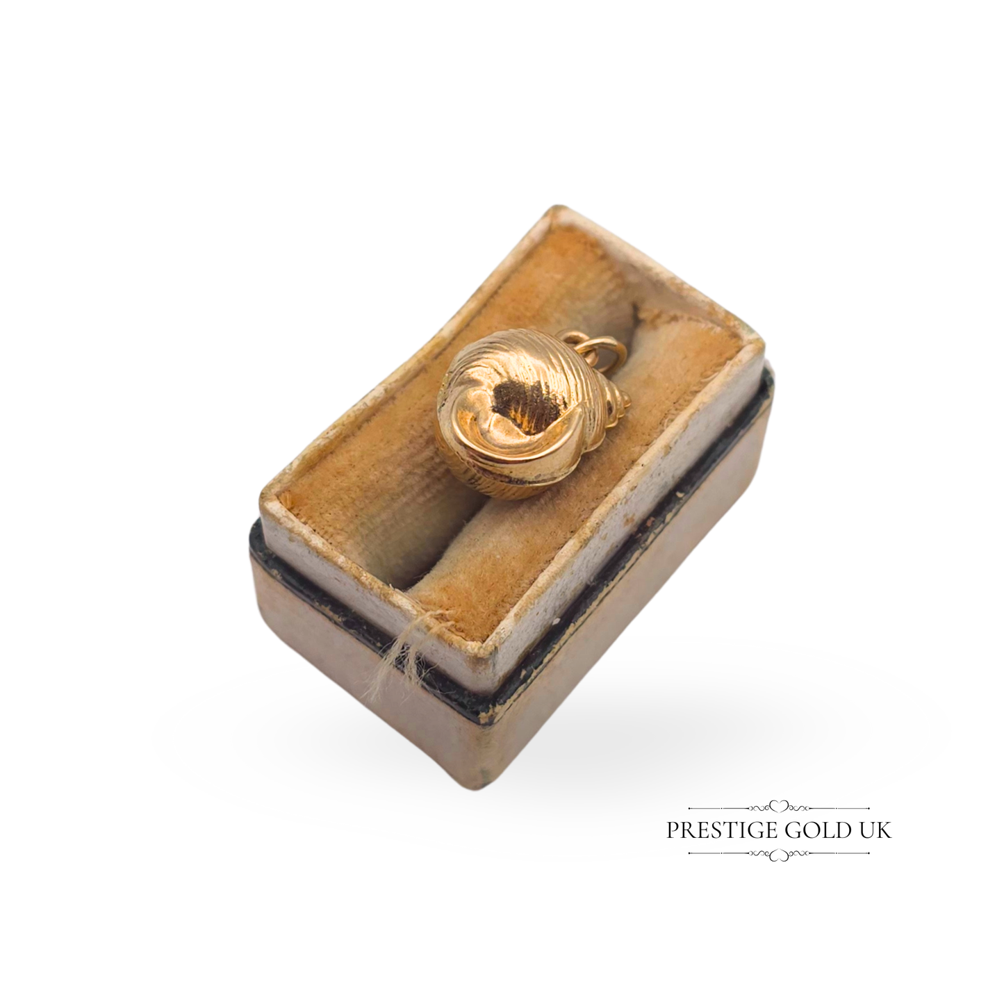 Vintage Snail Shell Charm in 9ct Gold Hallmarked 1975