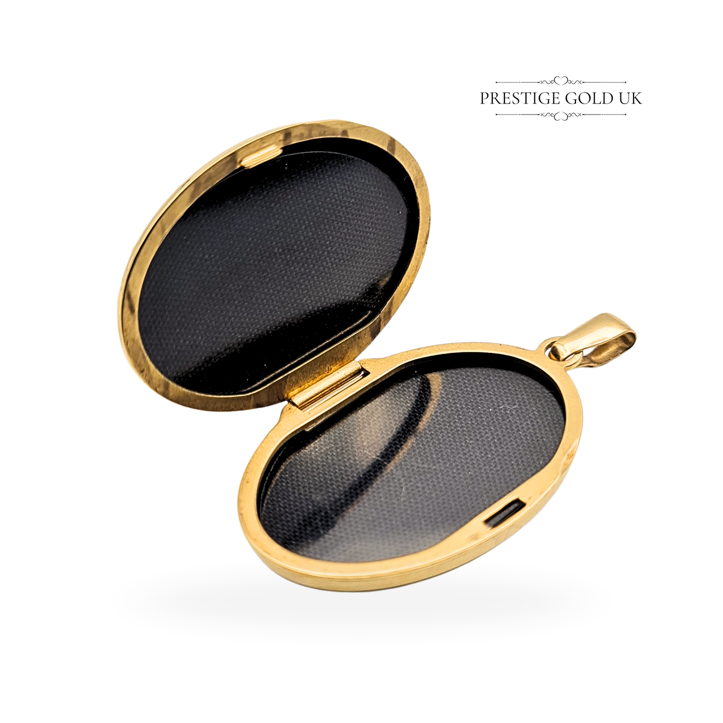 9ct Gold Floral Engraved Oval Photo Locket , Hallmarked 1993