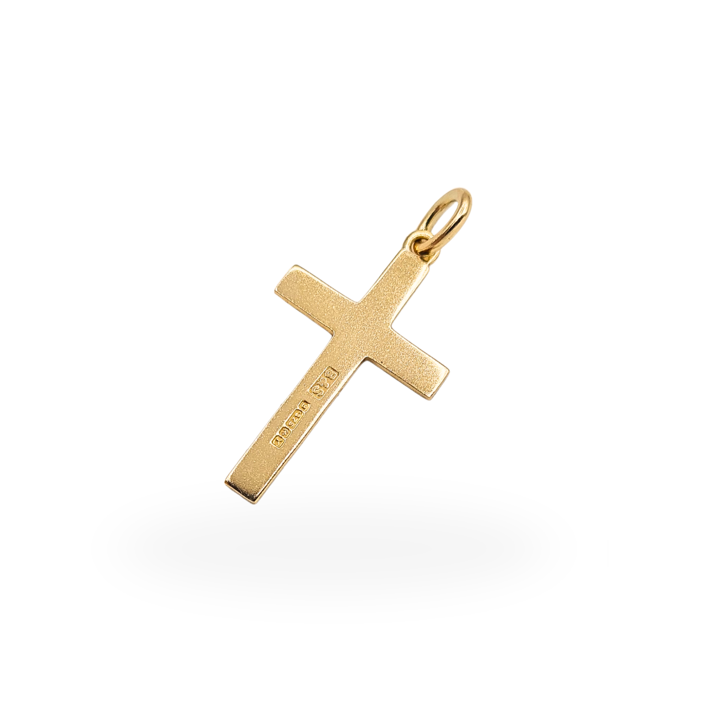 Small 9ct Gold Engraved Cross Pendant Fully British Hallmarked