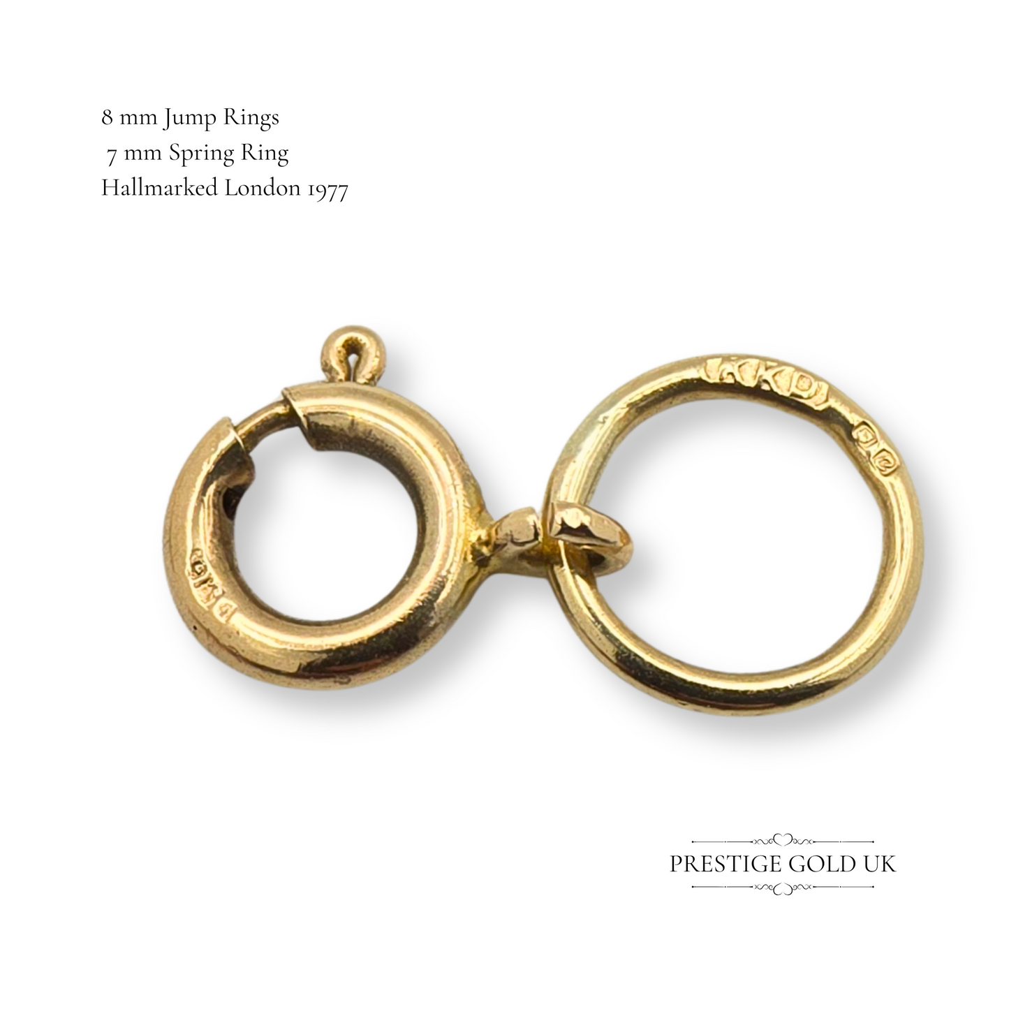 9ct Gold Jump Rings & Spring Ring (Bolt Ring) Clasp Set , DIY Jewellery Repairs