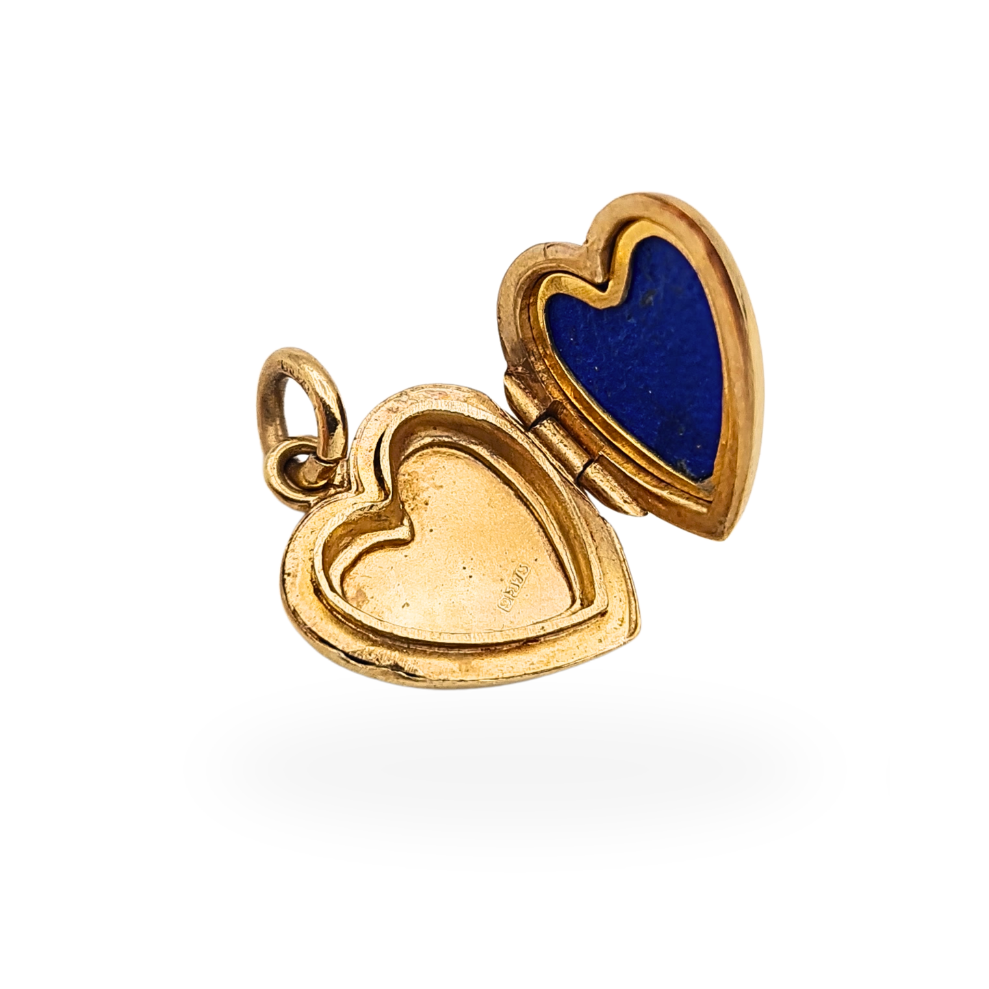 9ct Gold Heart Photo Locket Pendant Engraved Birmingham Hallmarked
