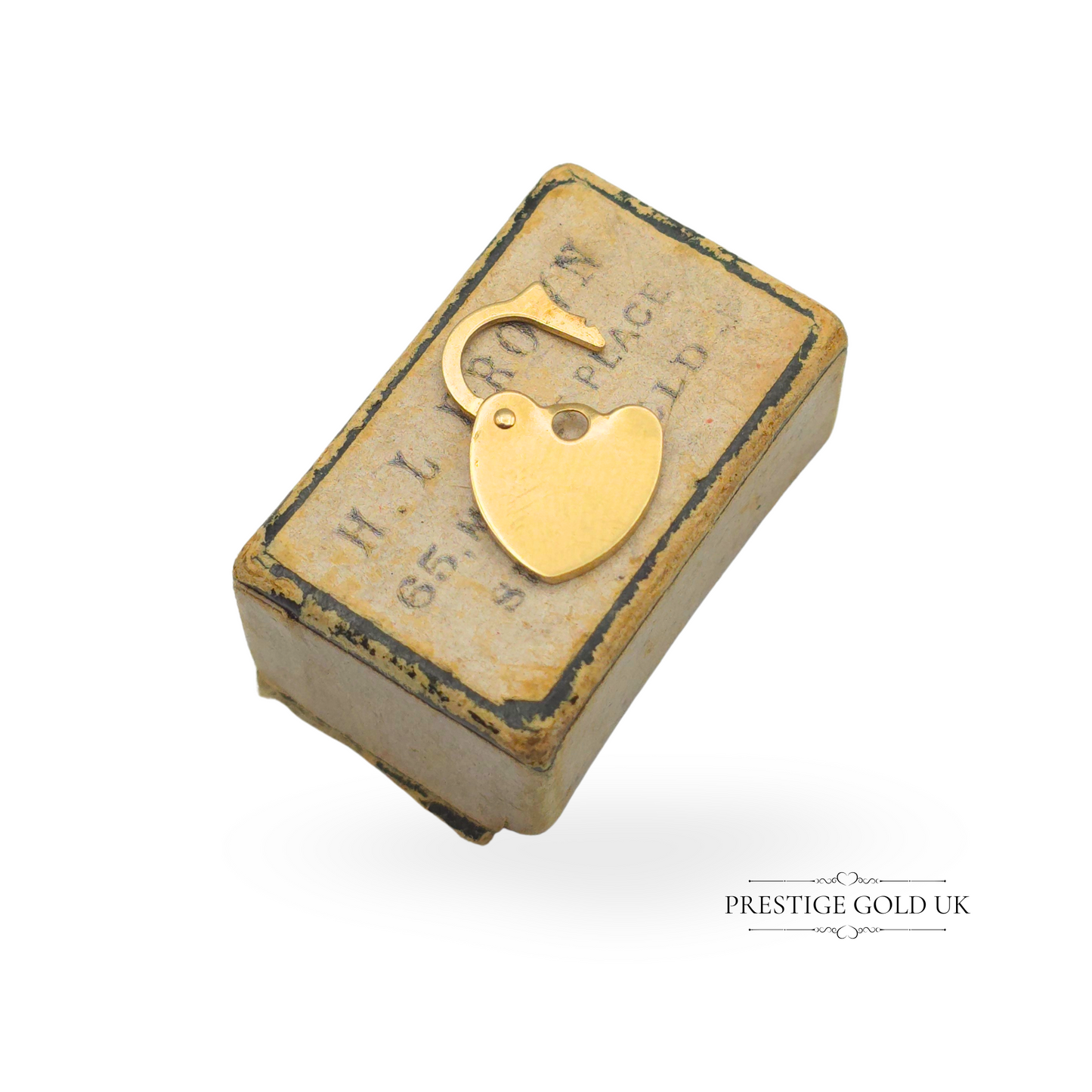 Tiny 9ct Gold Heart Padlock Clasp