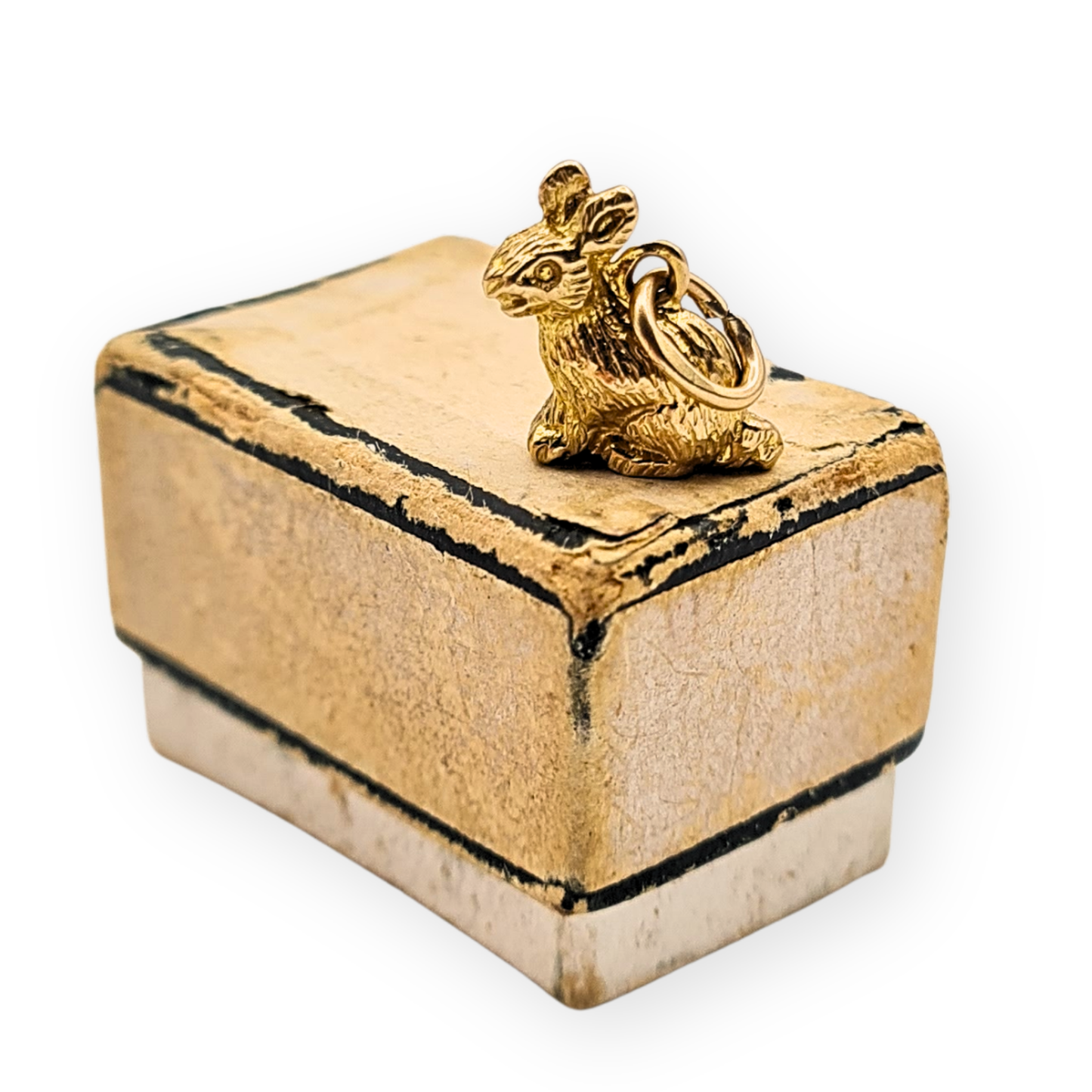 9ct Solid Gold Rabbit Charm, Stamped 9ct, Tiny Bunny Pendant