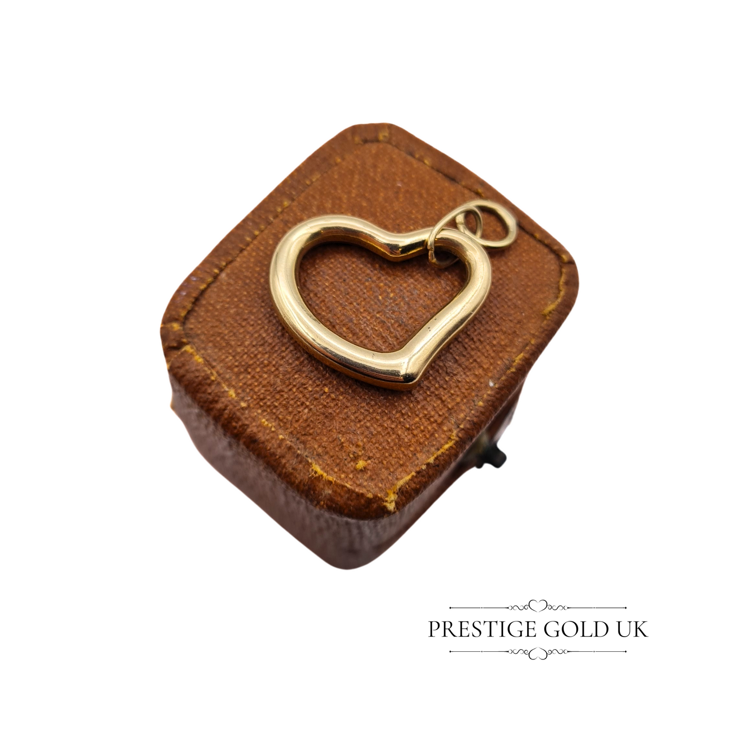Vintage 9ct Gold Hollow Small Heart Pendant or Charm