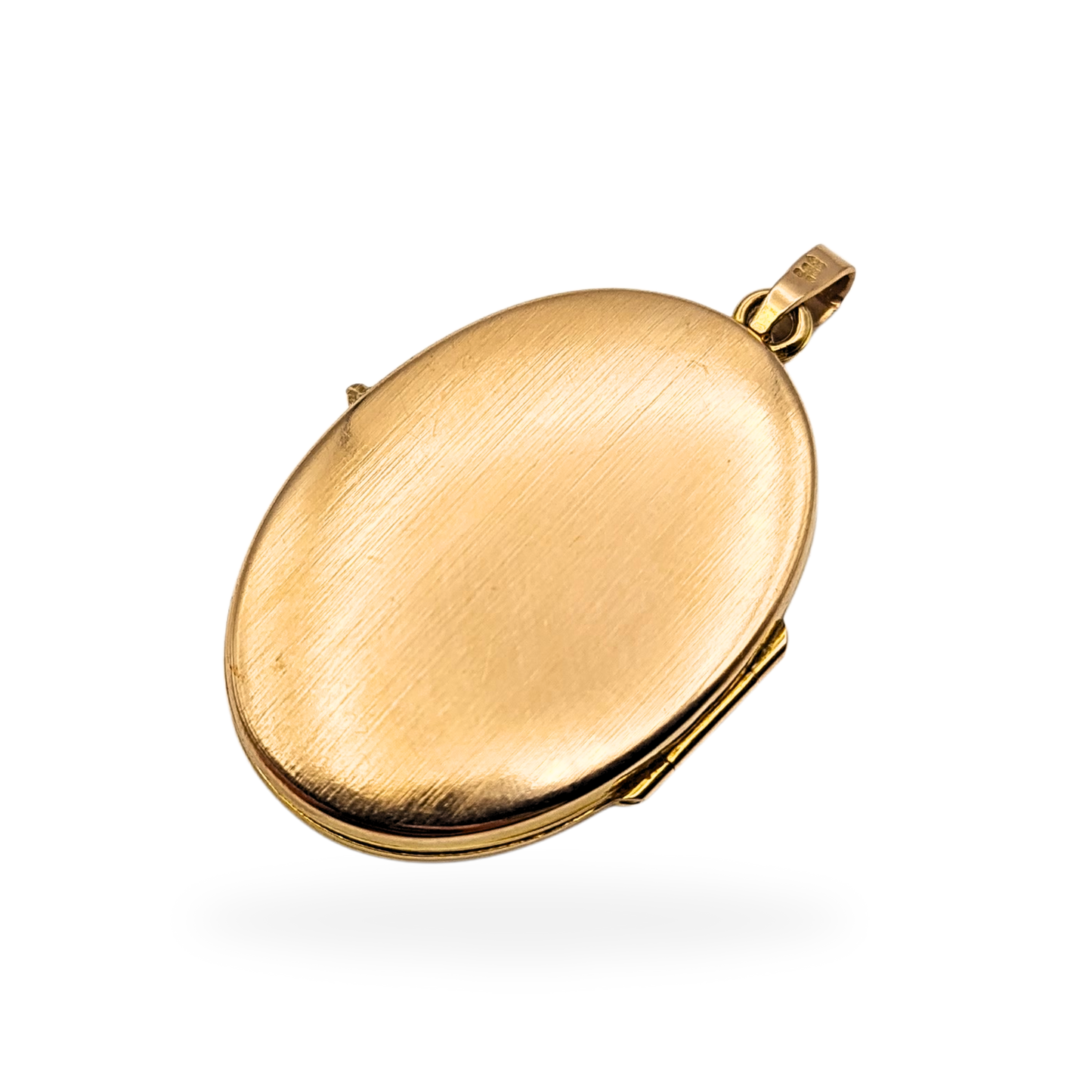 Large 9ct Gold Floral Oval Locket, Solid, Hallmarked