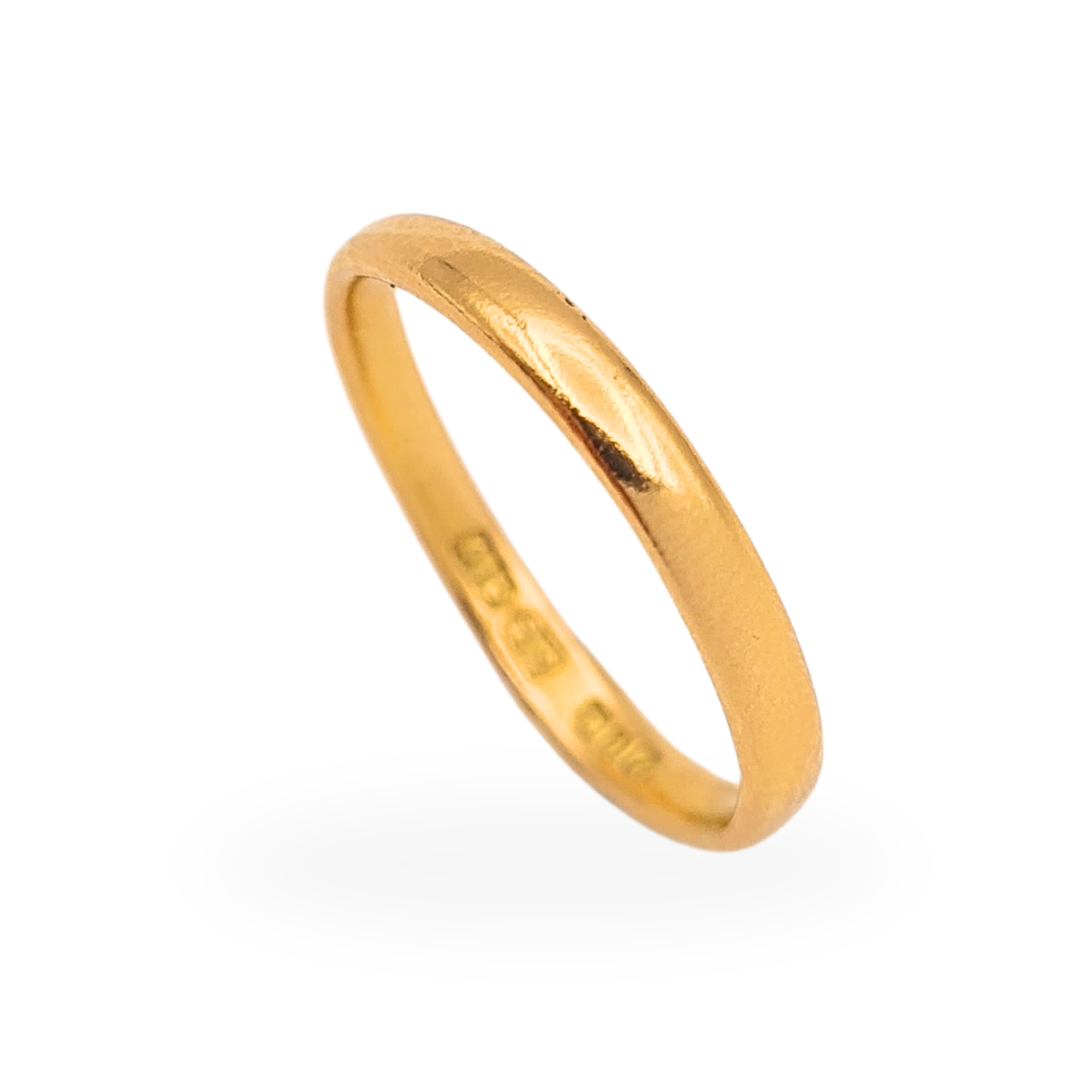 22ct Gold Irish Wedding Band Dublin 1944 UK L 1/2 US 6