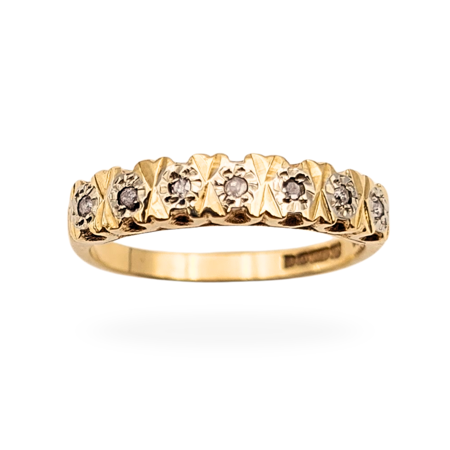 9ct Gold Diamond Ring, Birmingham 1979, UK L 1/2 US 6