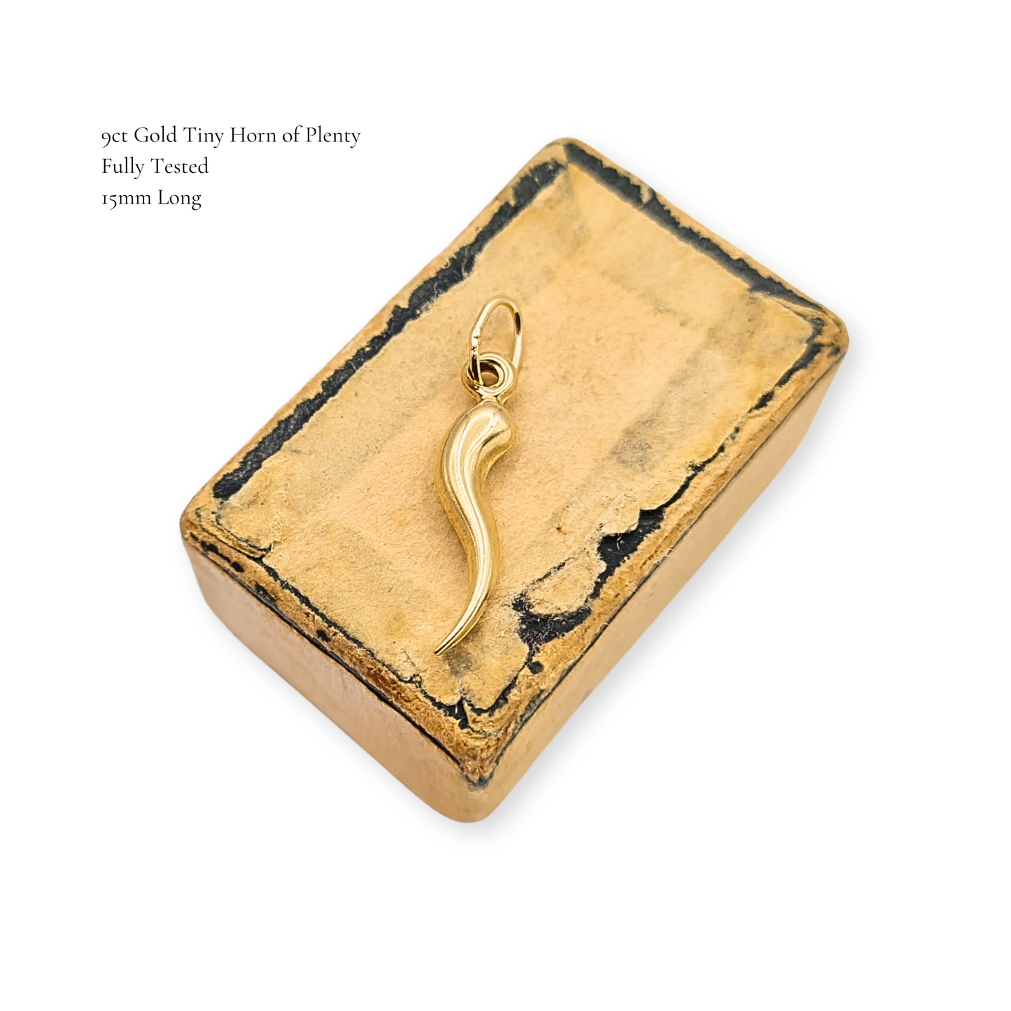 9ct Gold Tiny Horn of Plenty Charm or Pendant
