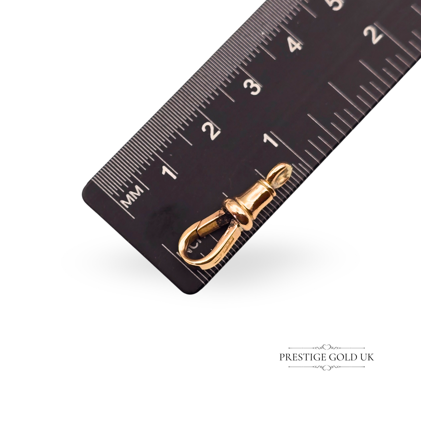 Antique 9ct Rose Gold Dog Clip, 22mm, Pocket Watch or Charm Holder Clip