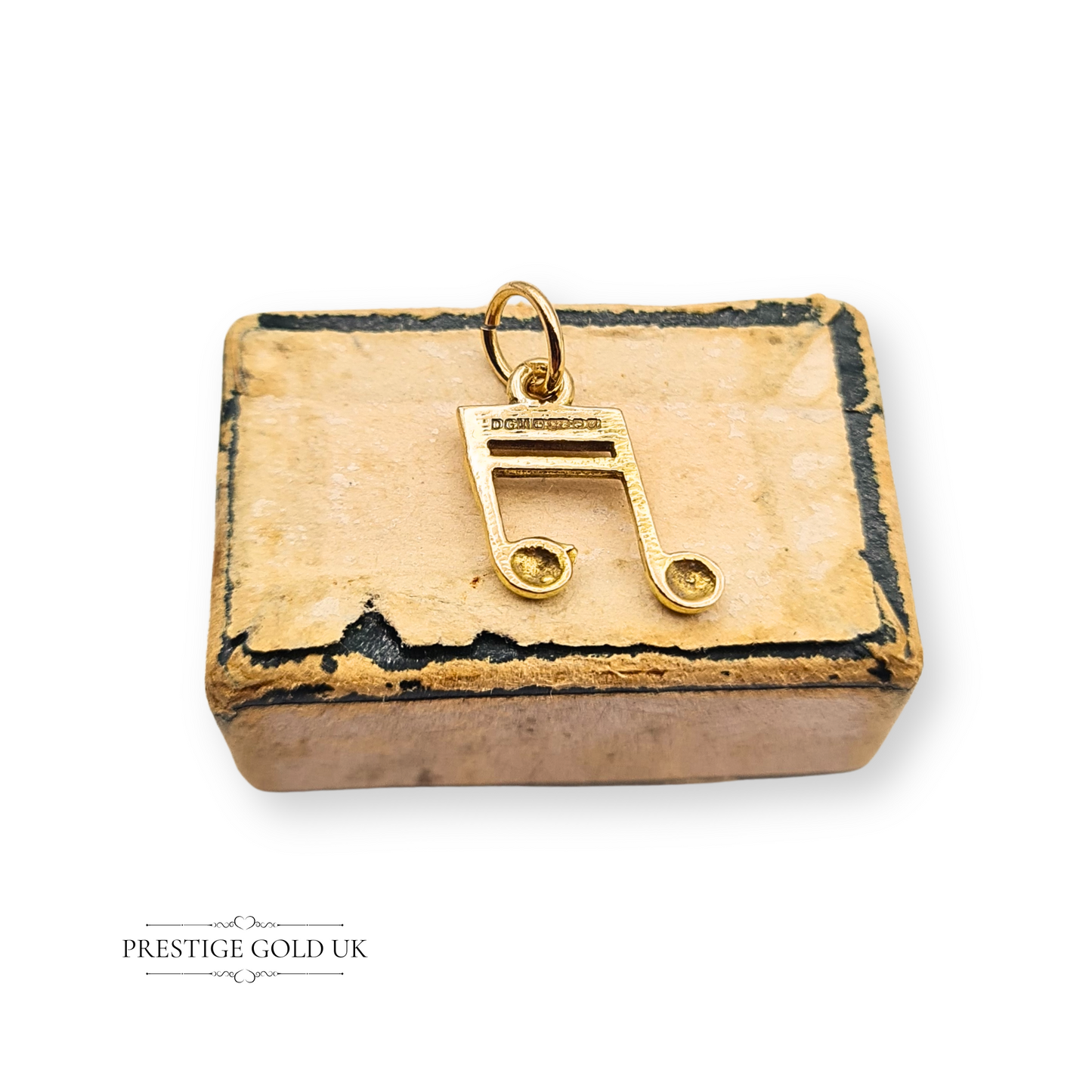 9ct Gold Musical Note Charm, Gold Quaver For Music Lover