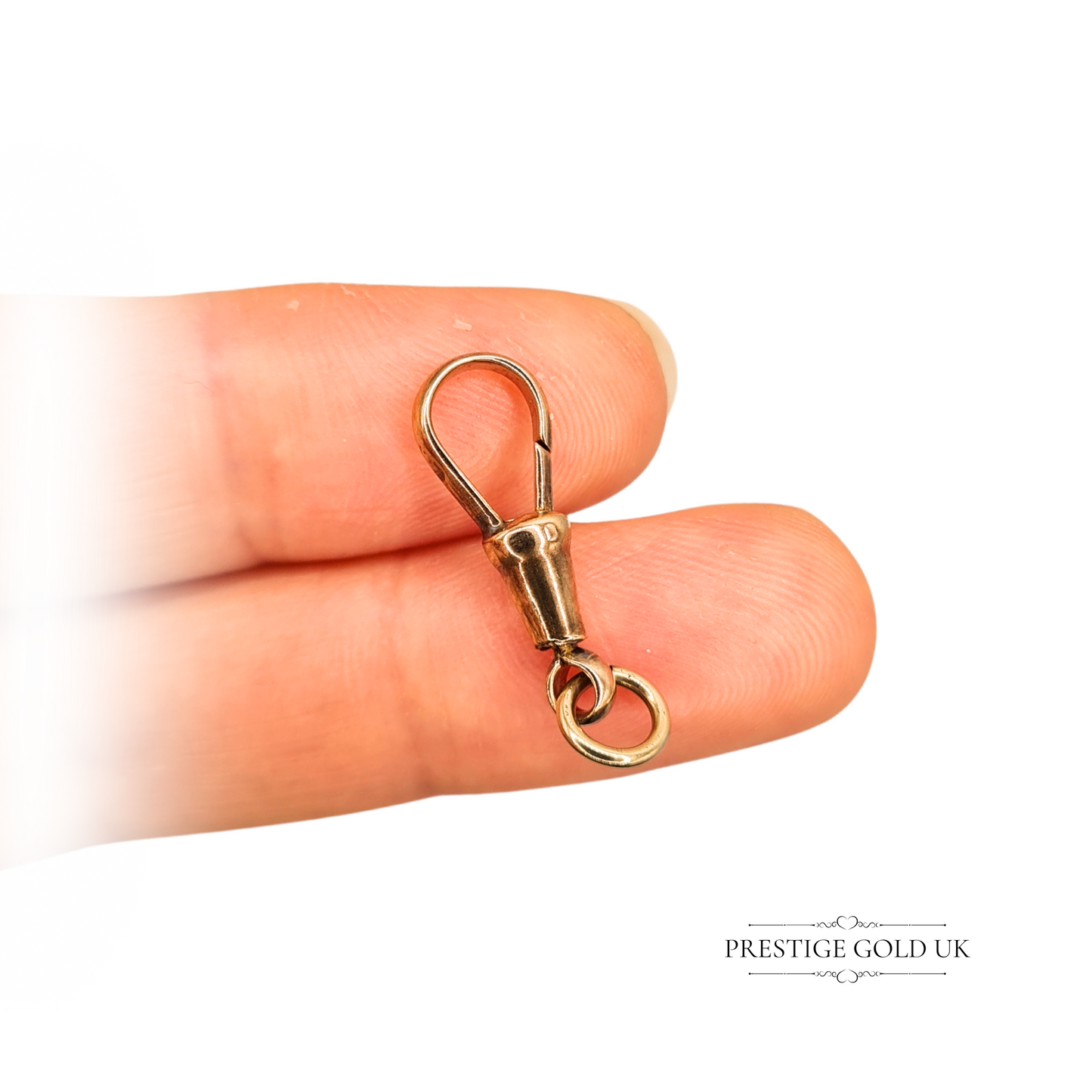 9ct Rose Gold Dog Clip Clasp 23mm Victorian Antique Stamped 9CT