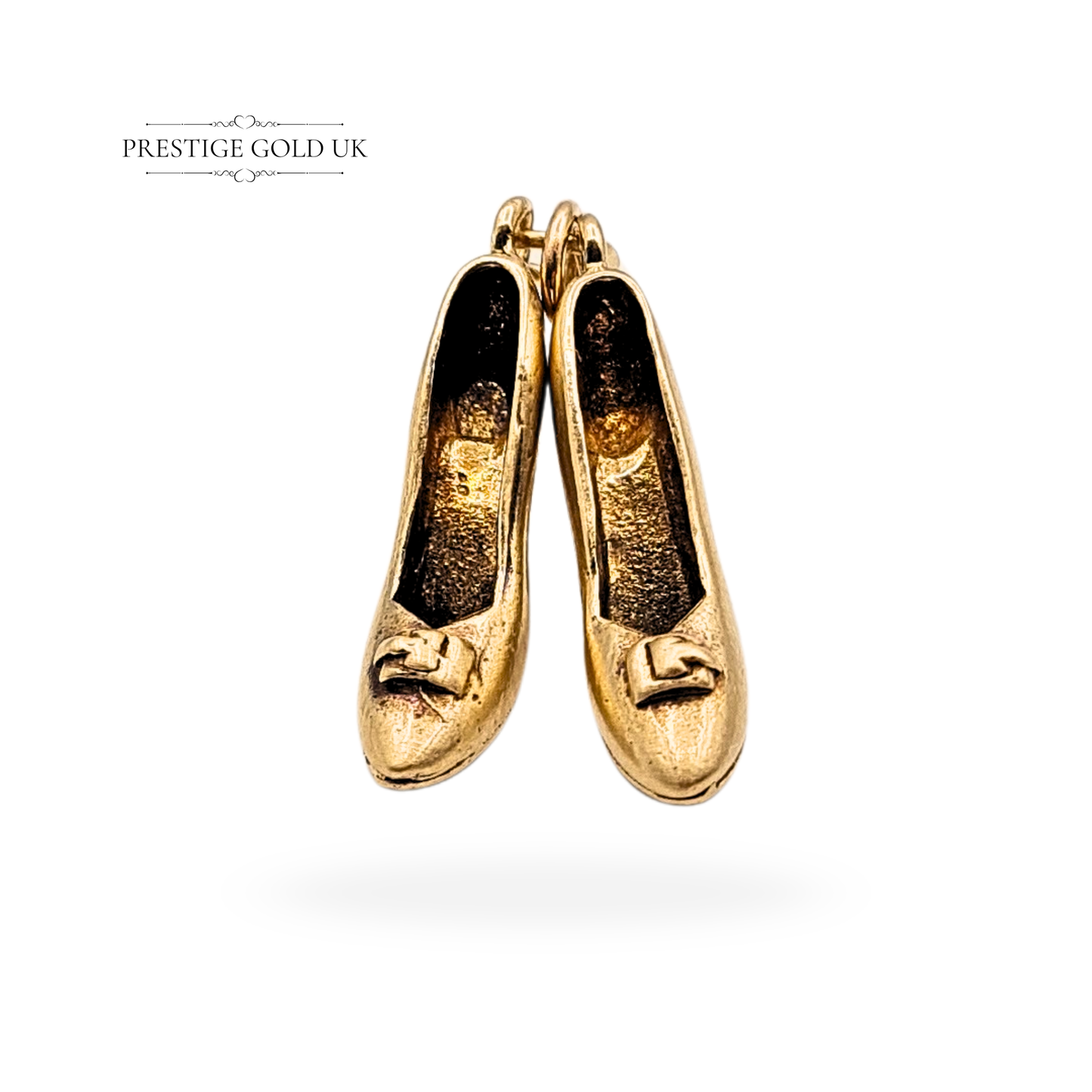 Quality 9ct Gold High Heel Shoes Charm, Large Heavy Vintage Stiletto Shoe Charm